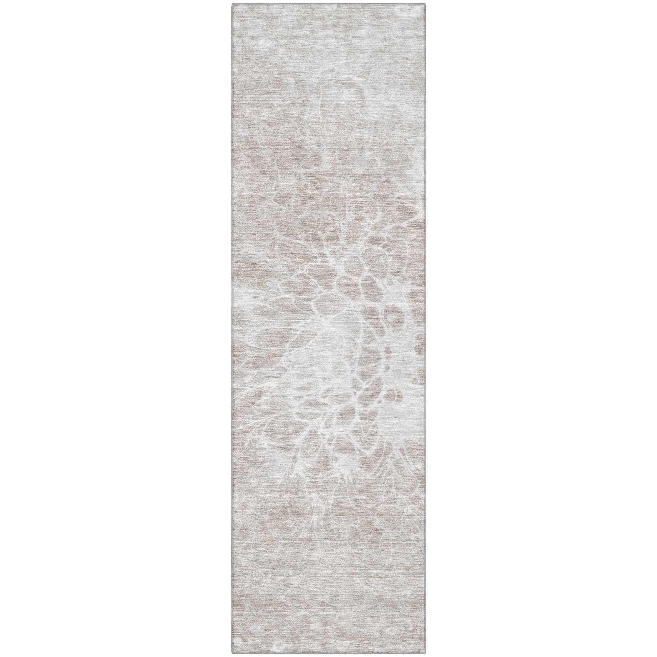 Lucerne Machine Washable Transitional Taupe Brown Rug 2'3" x 7'6" #shape_Runner