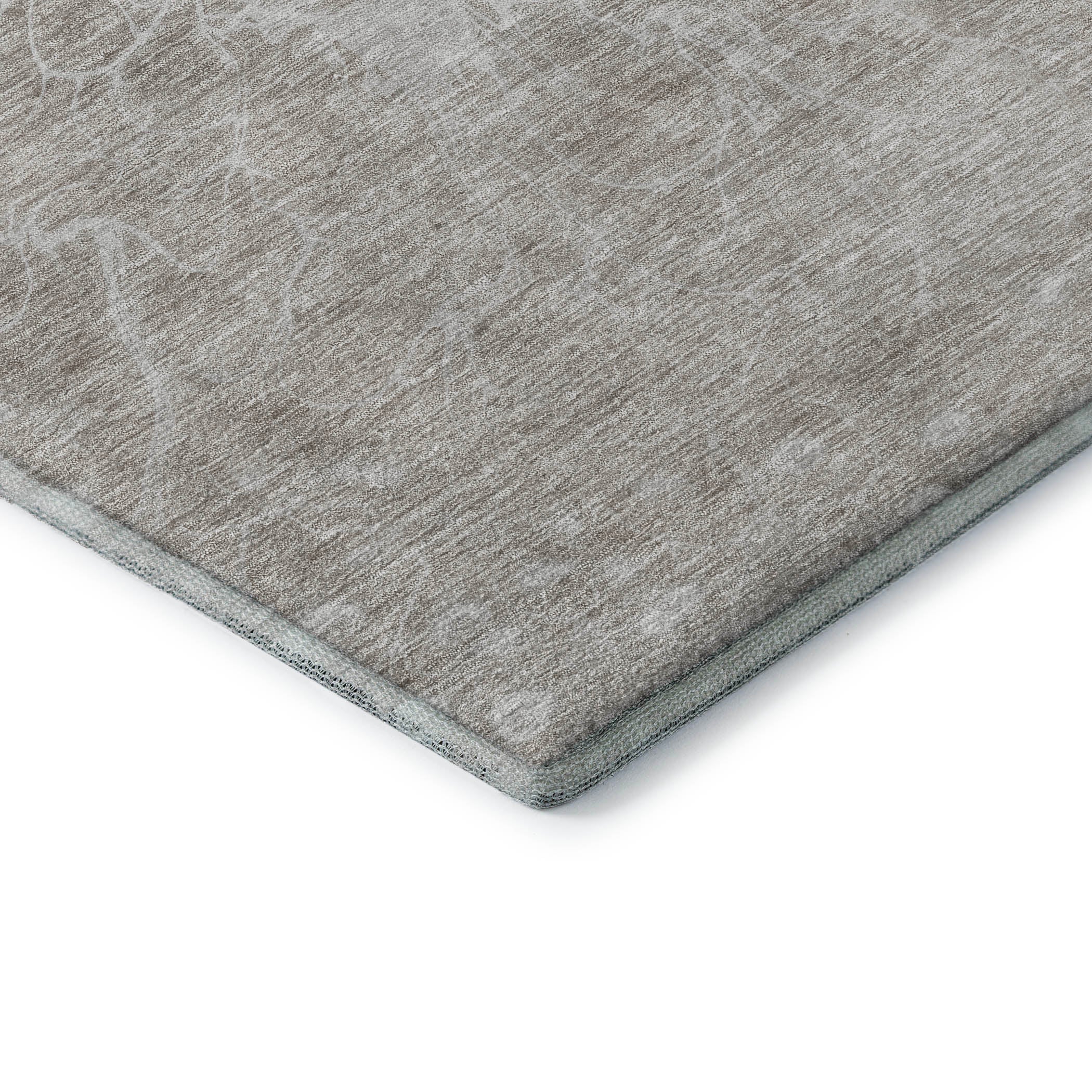 Lucerne Machine Washable Transitional Taupe Brown Rug 1'8" x 2'6" #shape_Rectangle