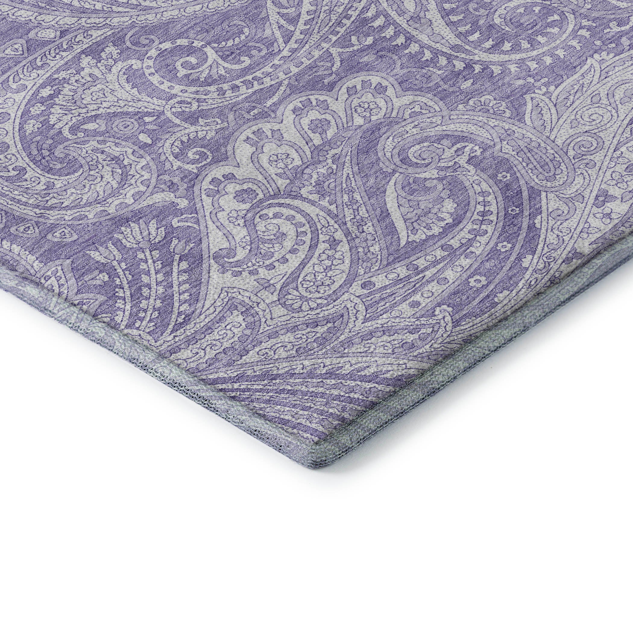 Seoul Machine Washable Transitional Lavender Purple Rug 1'8" x 2'6" #shape_Rectangle