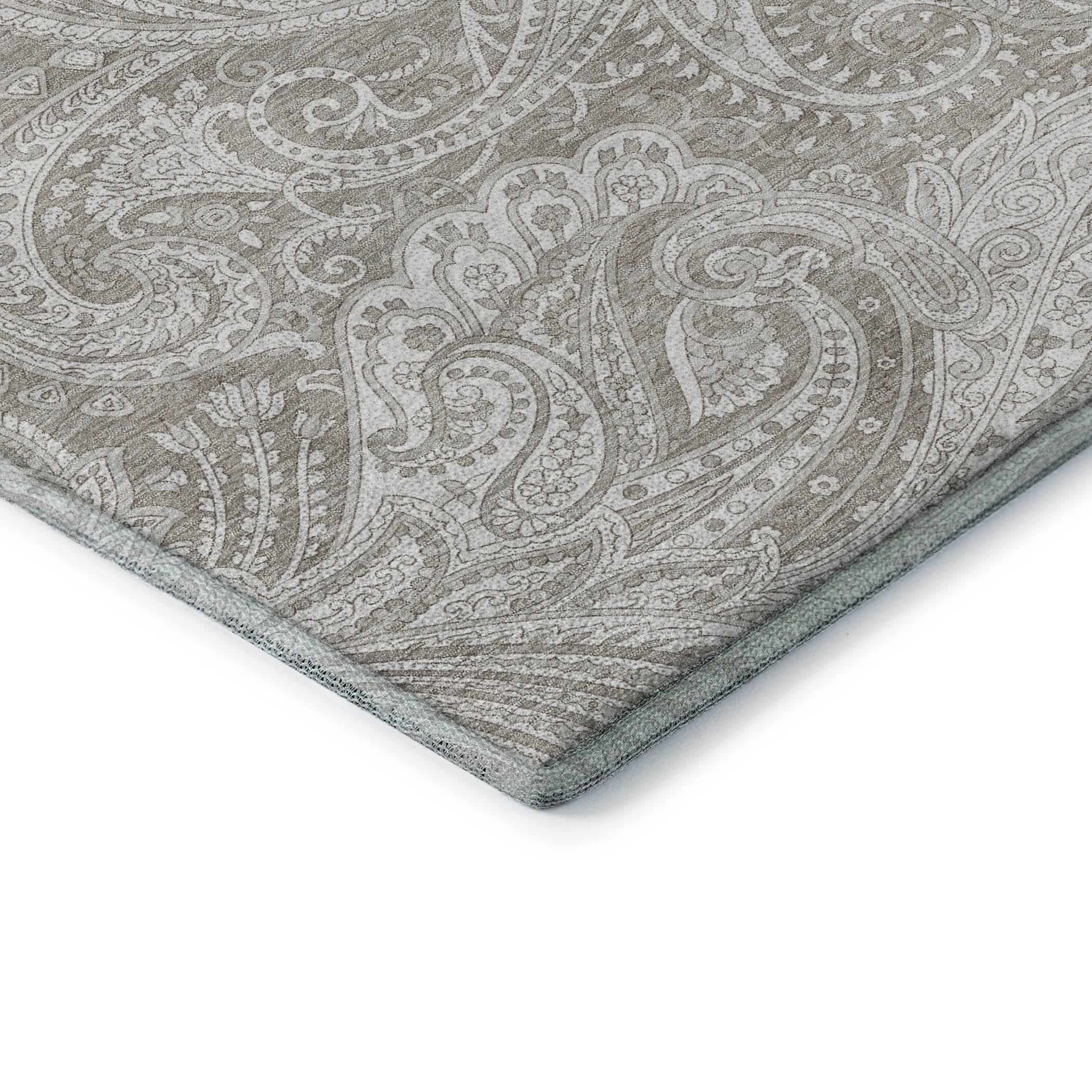 Seoul Machine Washable Transitional Taupe Brown Rug 1'8" x 2'6" #shape_Rectangle