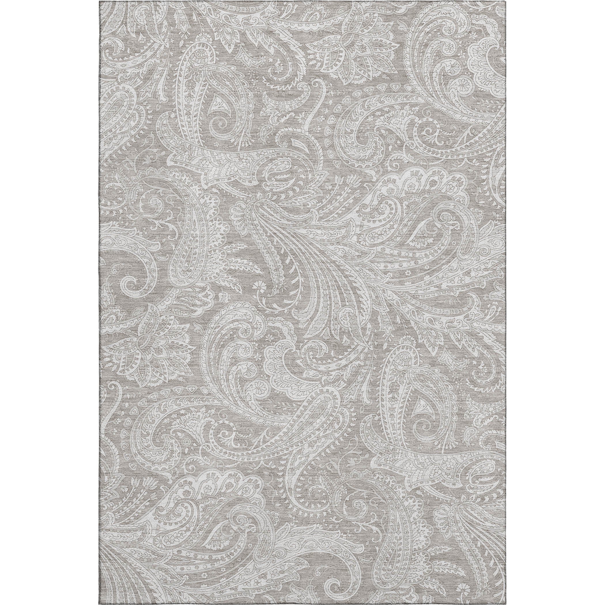 Seoul Machine Washable Transitional Taupe Brown Rug 2'6" x 3'10" #shape_Rectangle