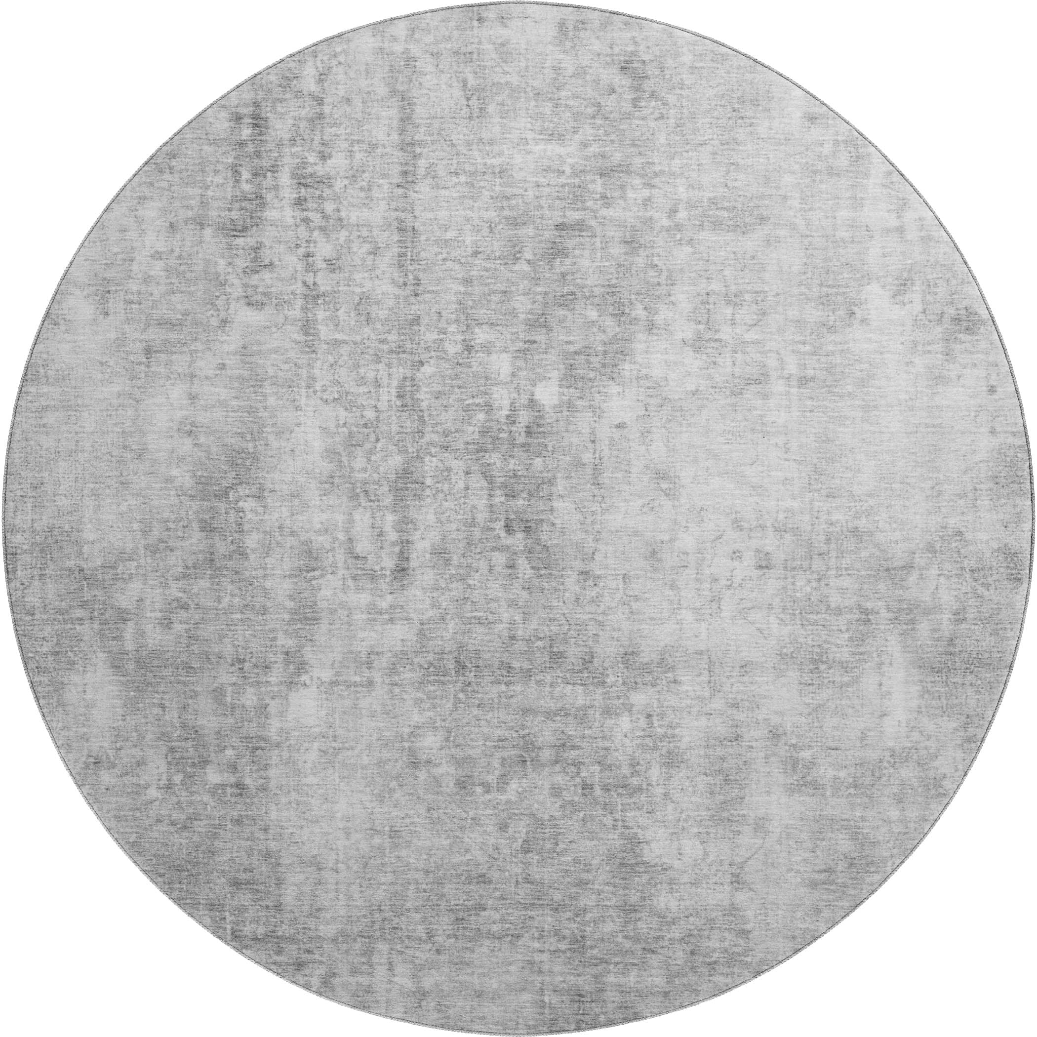 Bergen Machine Washable Transitional Gray Rug 8' x 8' #shape_Round