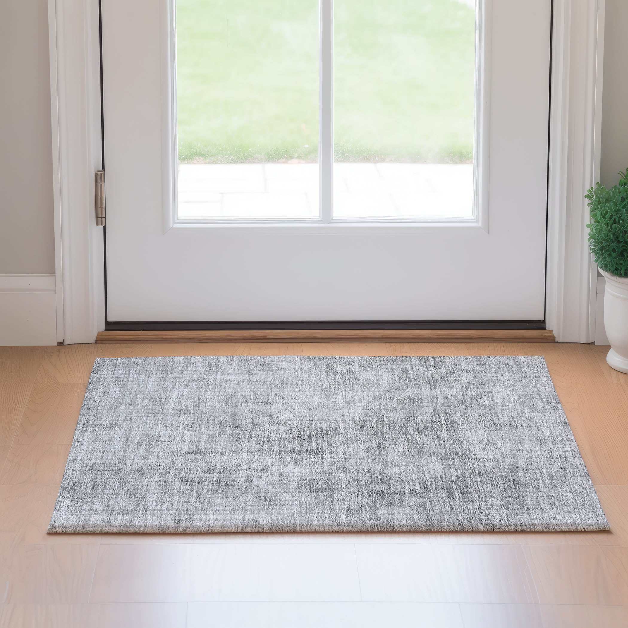 Bergen Machine Washable Transitional Gray Rug 1'8" x 2'6" #shape_Rectangle