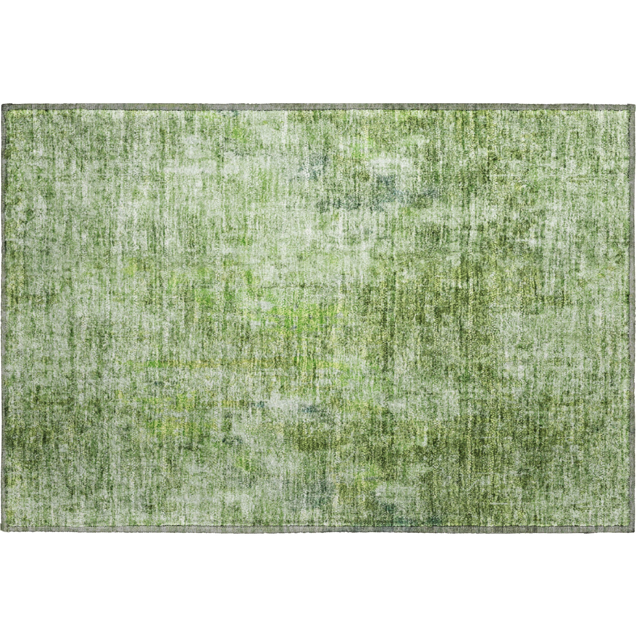 Bergen Machine Washable Transitional Olive Green Rug 1'8" x 2'6" #shape_Rectangle