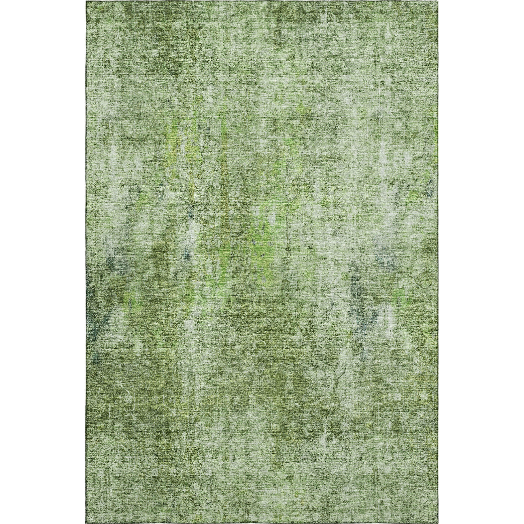 Bergen Machine Washable Transitional Olive Green Rug 2'6" x 3'10" #shape_Rectangle