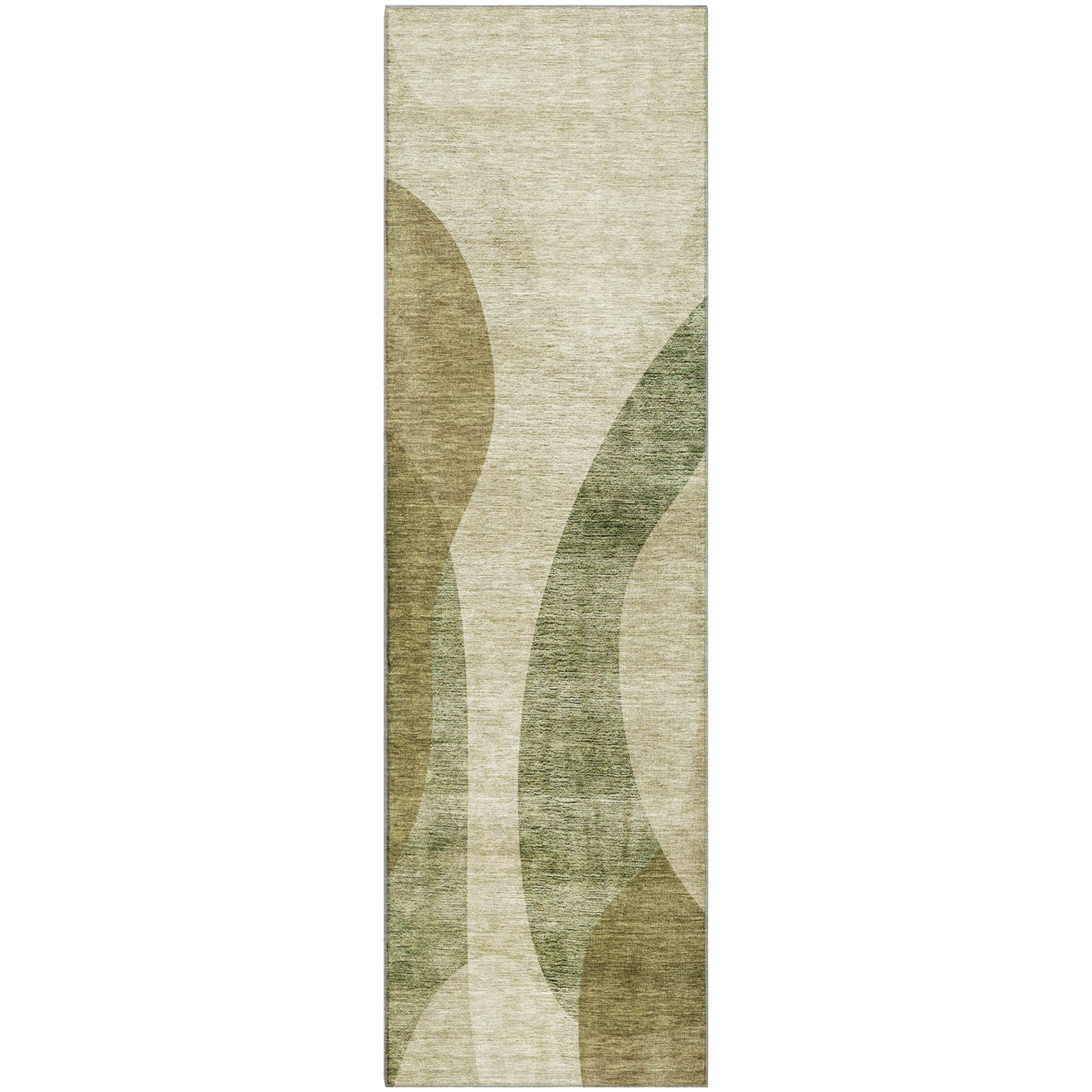 Bogota Machine Washable Transitional Beige Brown Rug 2'3" x 7'6" #shape_Runner