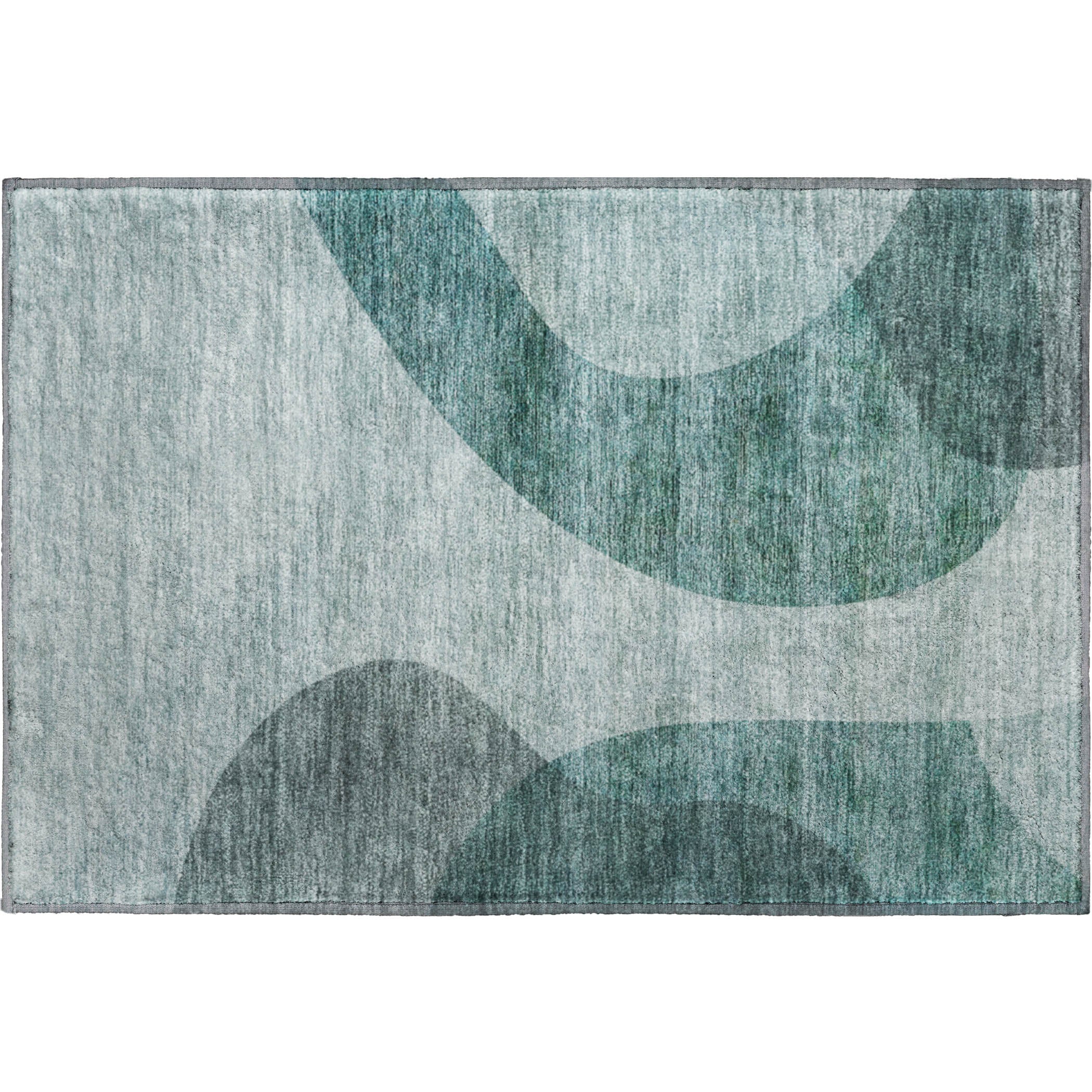 Bogota Machine Washable Transitional Green Rug 1'8" x 2'6" #shape_Rectangle