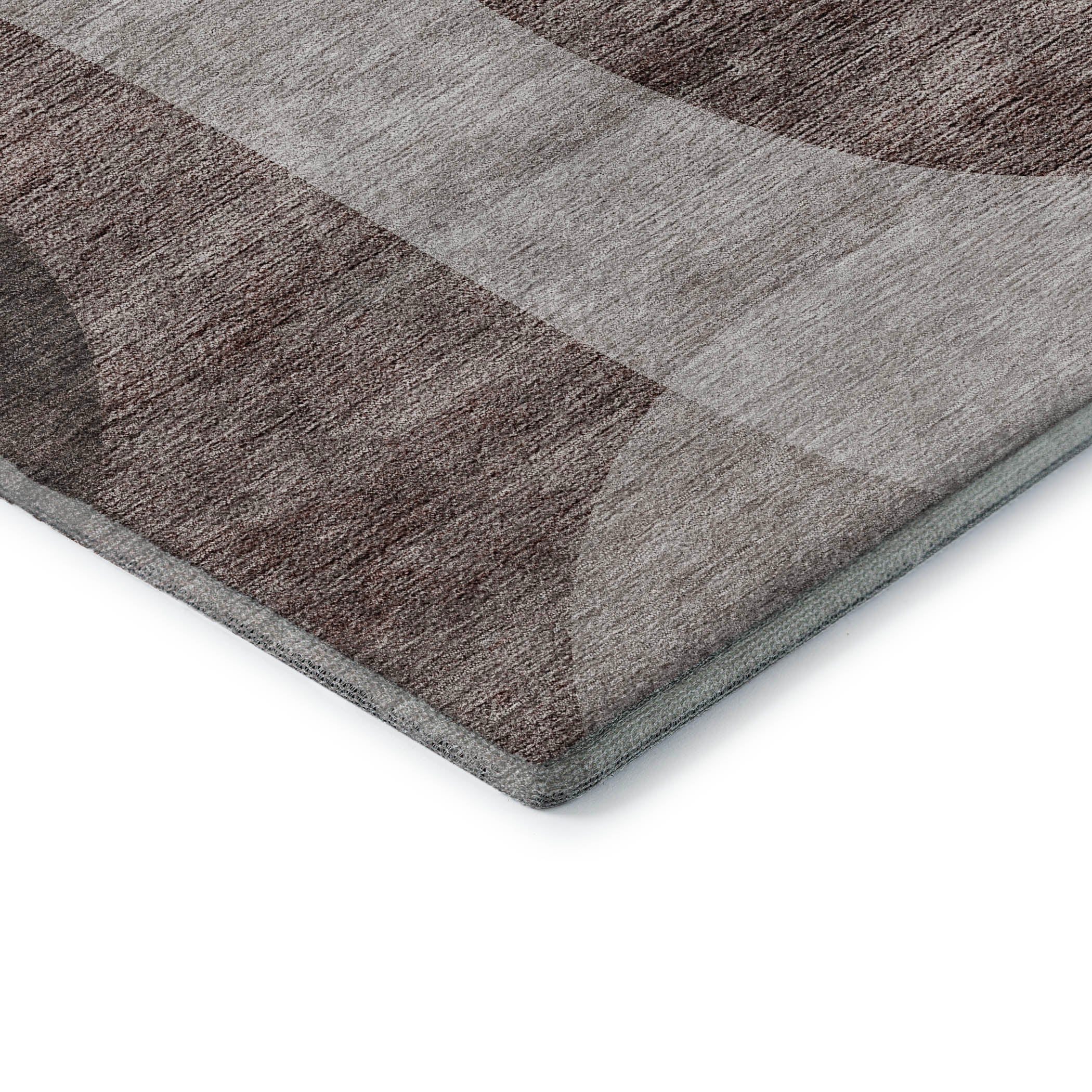 Bogota Machine Washable Transitional Mocha Brown Rug 1'8" x 2'6" #shape_Rectangle