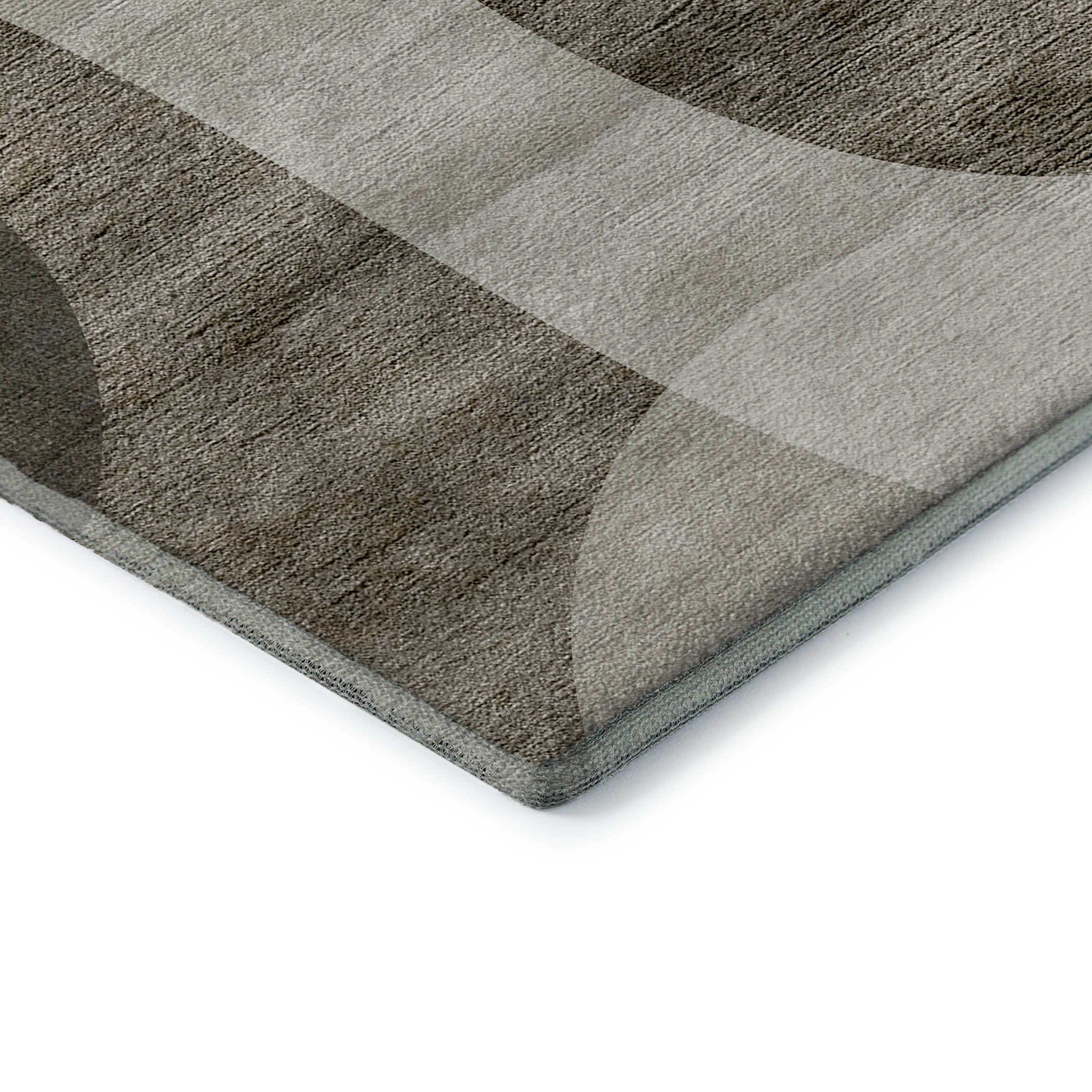 Bogota Machine Washable Transitional Taupe Brown Rug 1'8" x 2'6" #shape_Rectangle