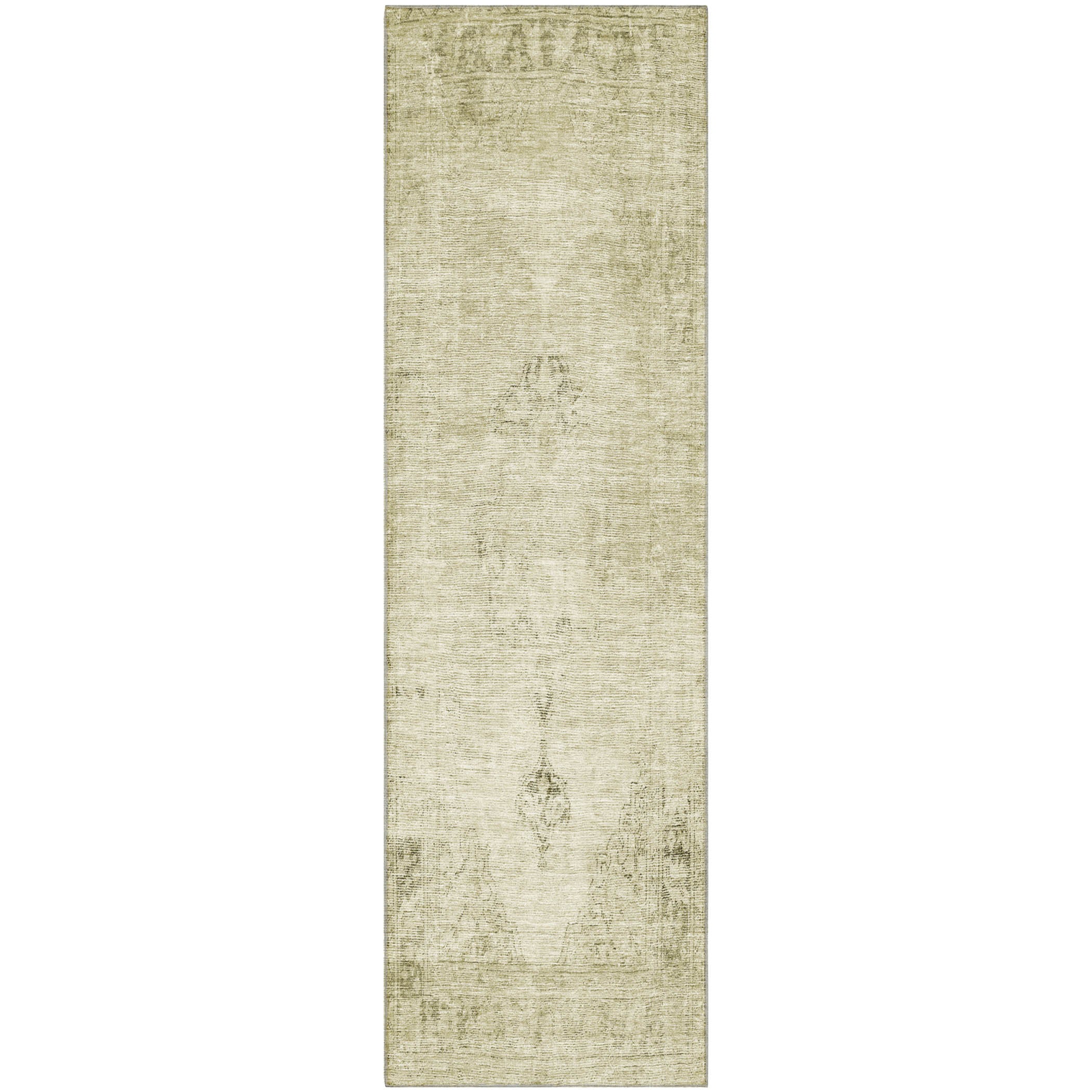 Seville Machine Washable Traditional Beige Brown Rug 2'3" x 7'6" #shape_Runner