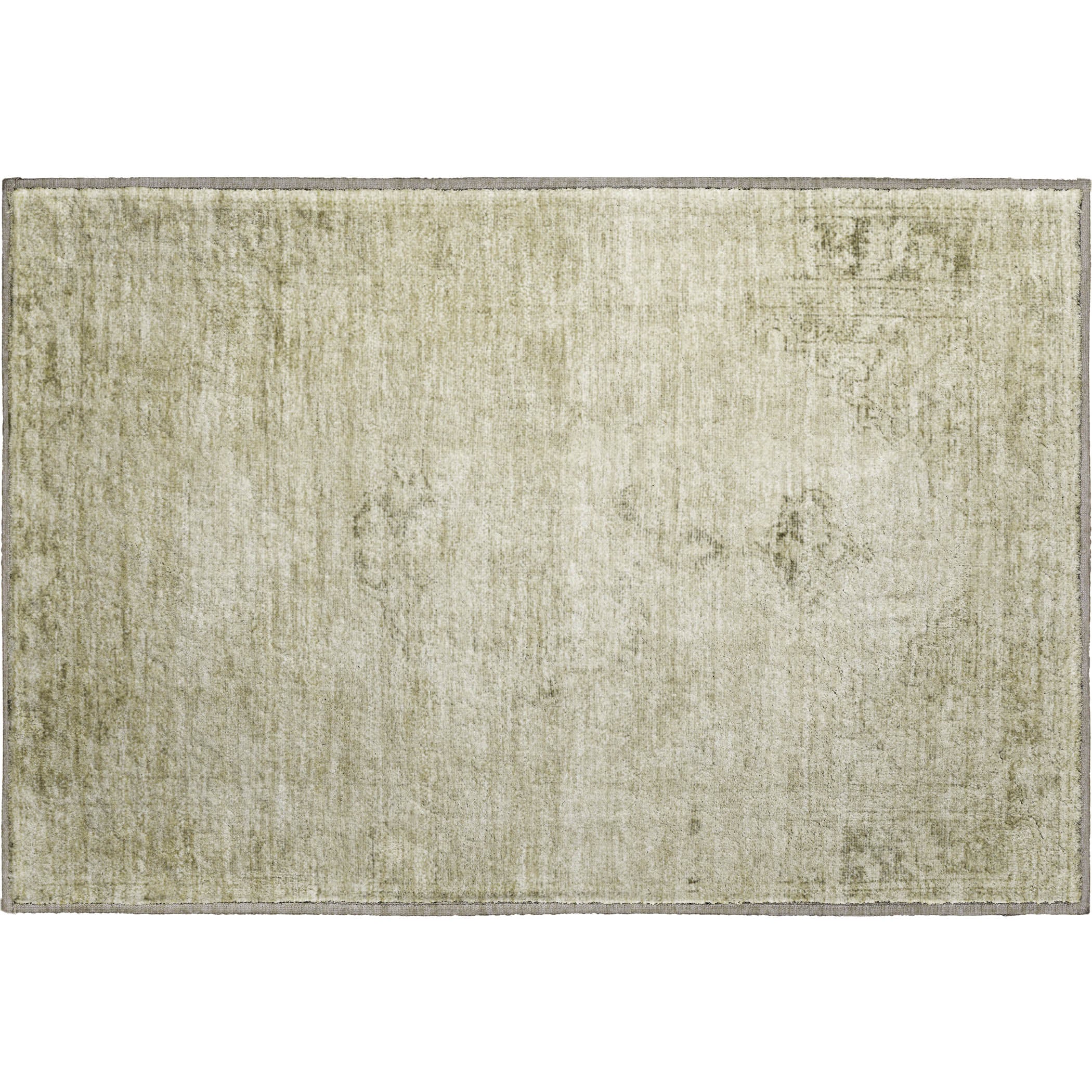 Seville Machine Washable Traditional Beige Brown Rug 1'8" x 2'6" #shape_Rectangle