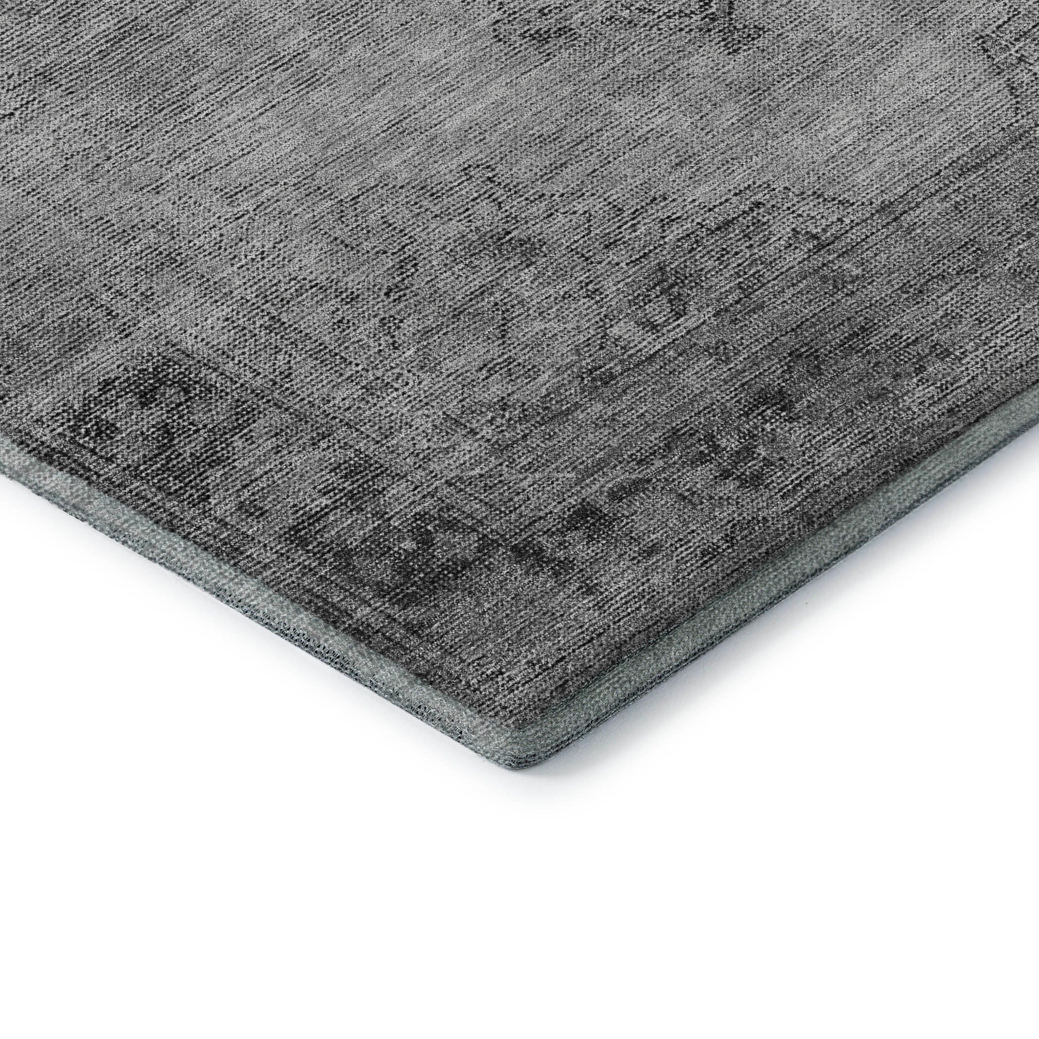 Seville Machine Washable Traditional Gray Rug 1'8" x 2'6" #shape_Rectangle
