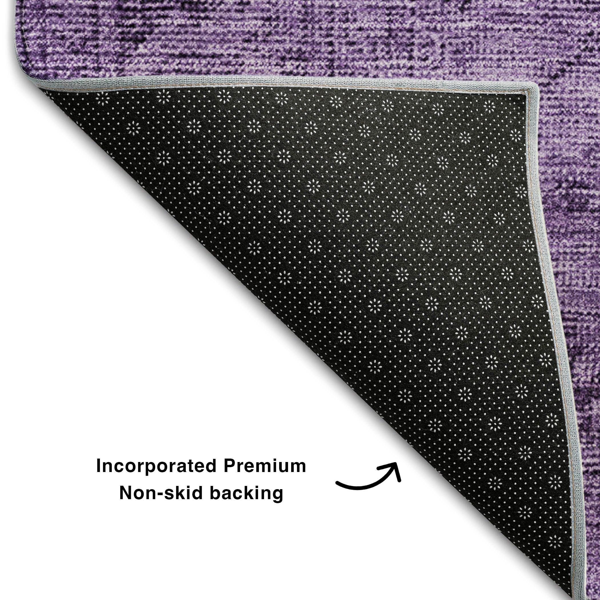 Seville Machine Washable Traditional Purple Rug 1'8" x 2'6" #shape_Rectangle