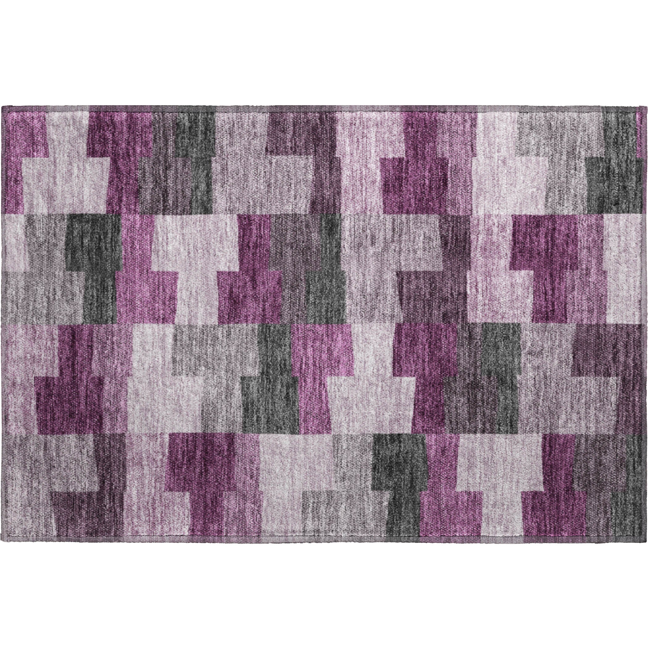 Reykjavik Machine Washable Transitional Merlot Red Rug 1'8" x 2'6" #shape_Rectangle