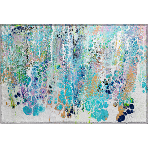 Colombo Machine Washable Contemporary Mermaid Multi Rug 1'8" x 2'6"