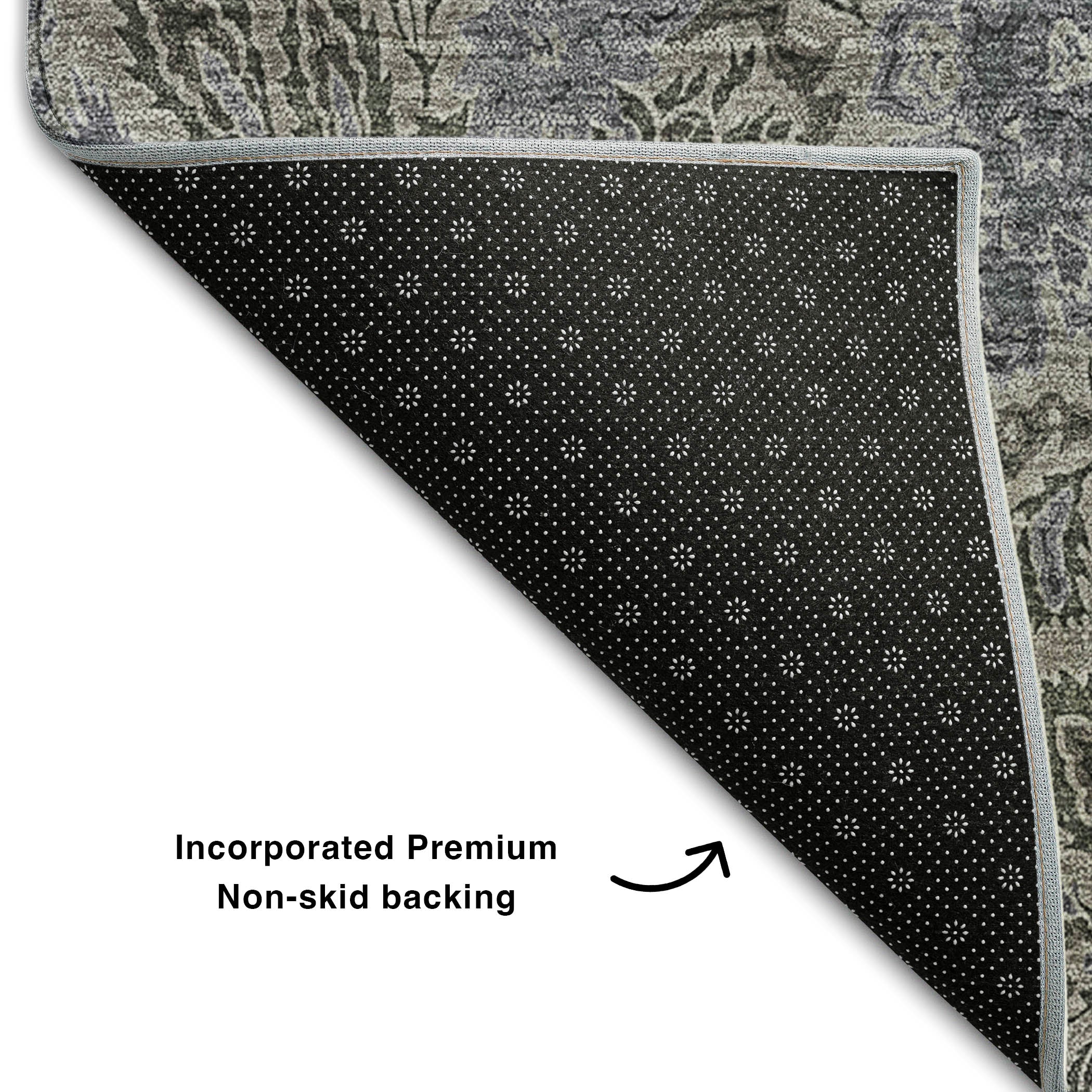 Kotor Machine Washable Transitional Khaki Brown Rug 1'8" x 2'6" #shape_Rectangle