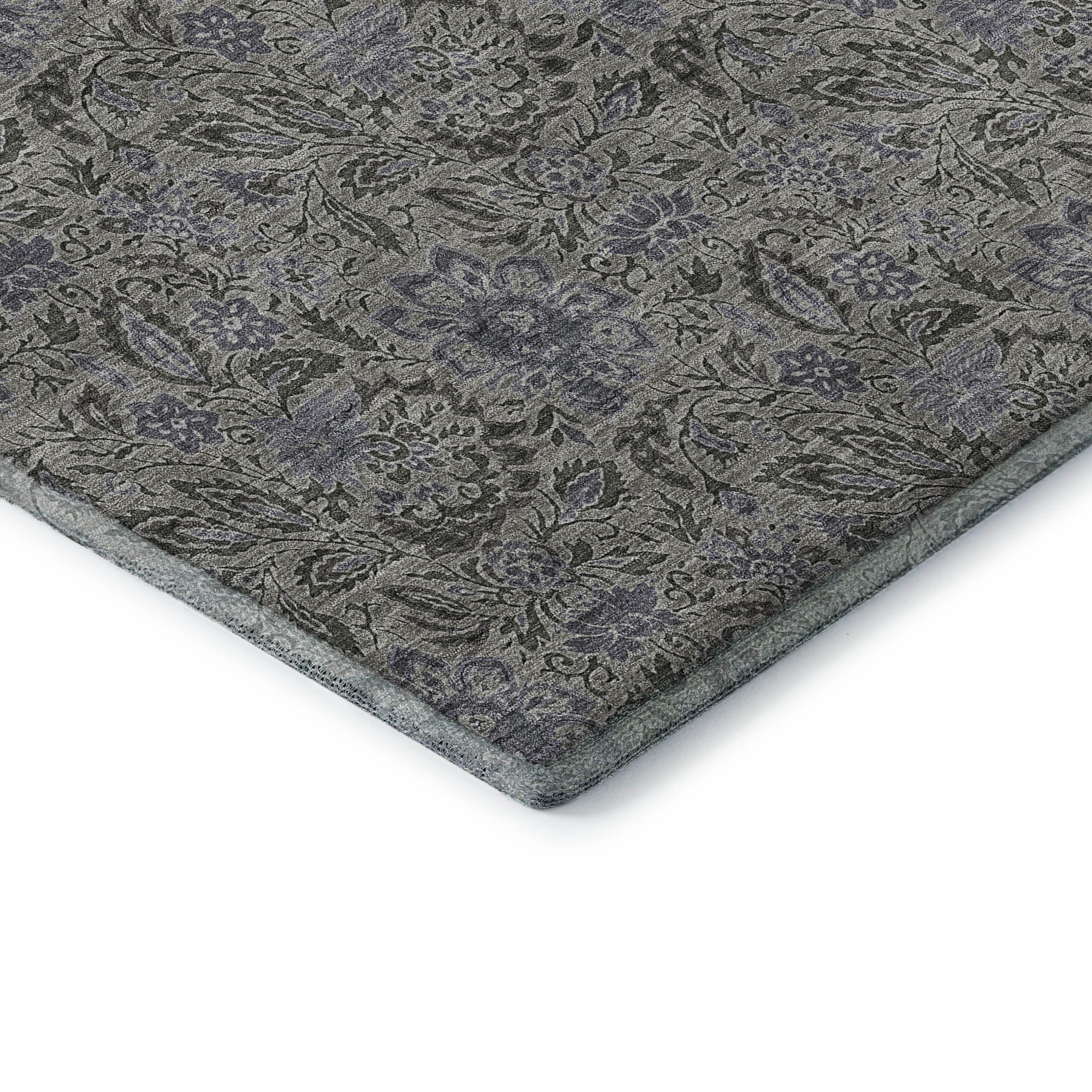 Kotor Machine Washable Transitional Khaki Brown Rug 1'8" x 2'6" #shape_Rectangle