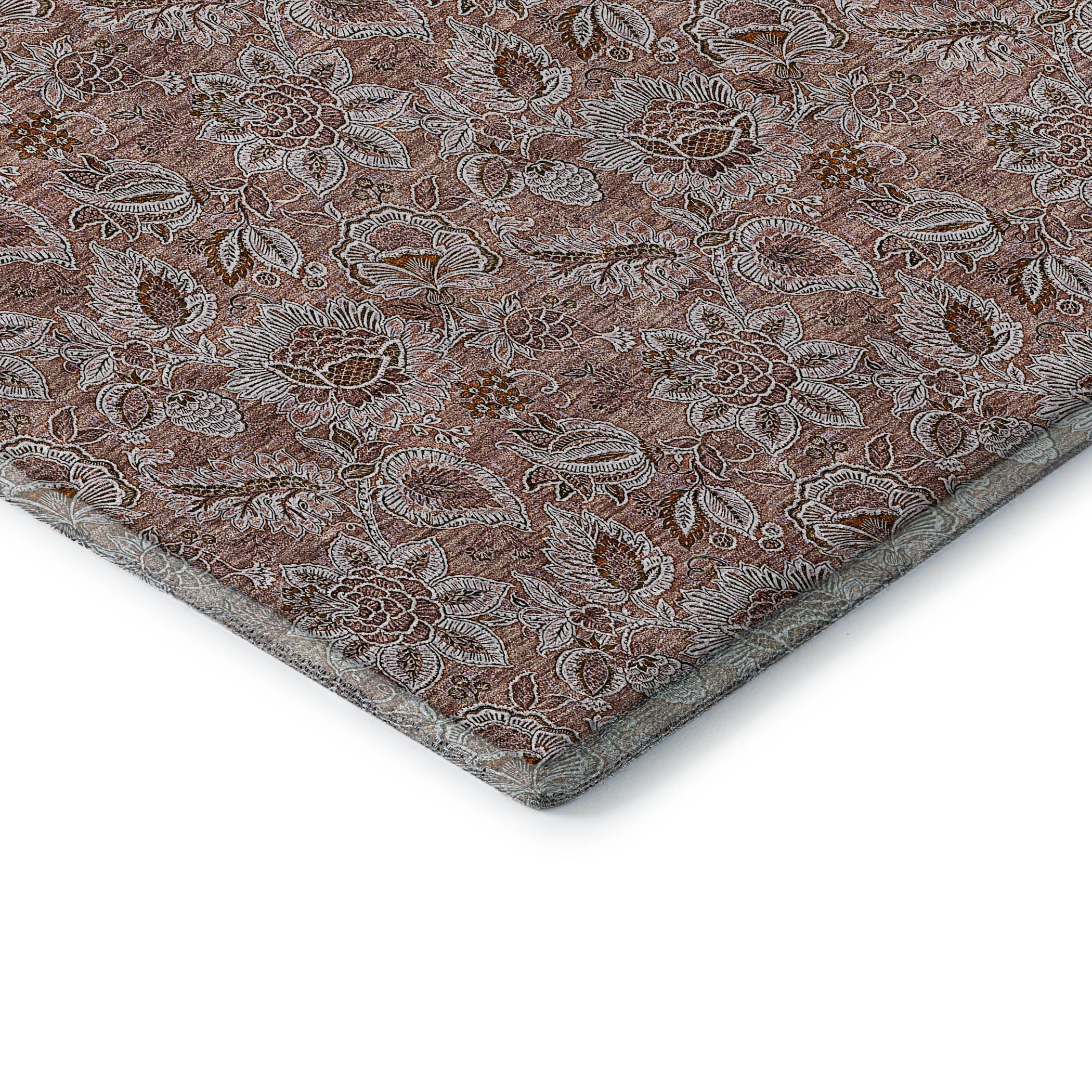 Havana Machine Washable Transitional Copper Orange Rug 1'8" x 2'6" #shape_Rectangle