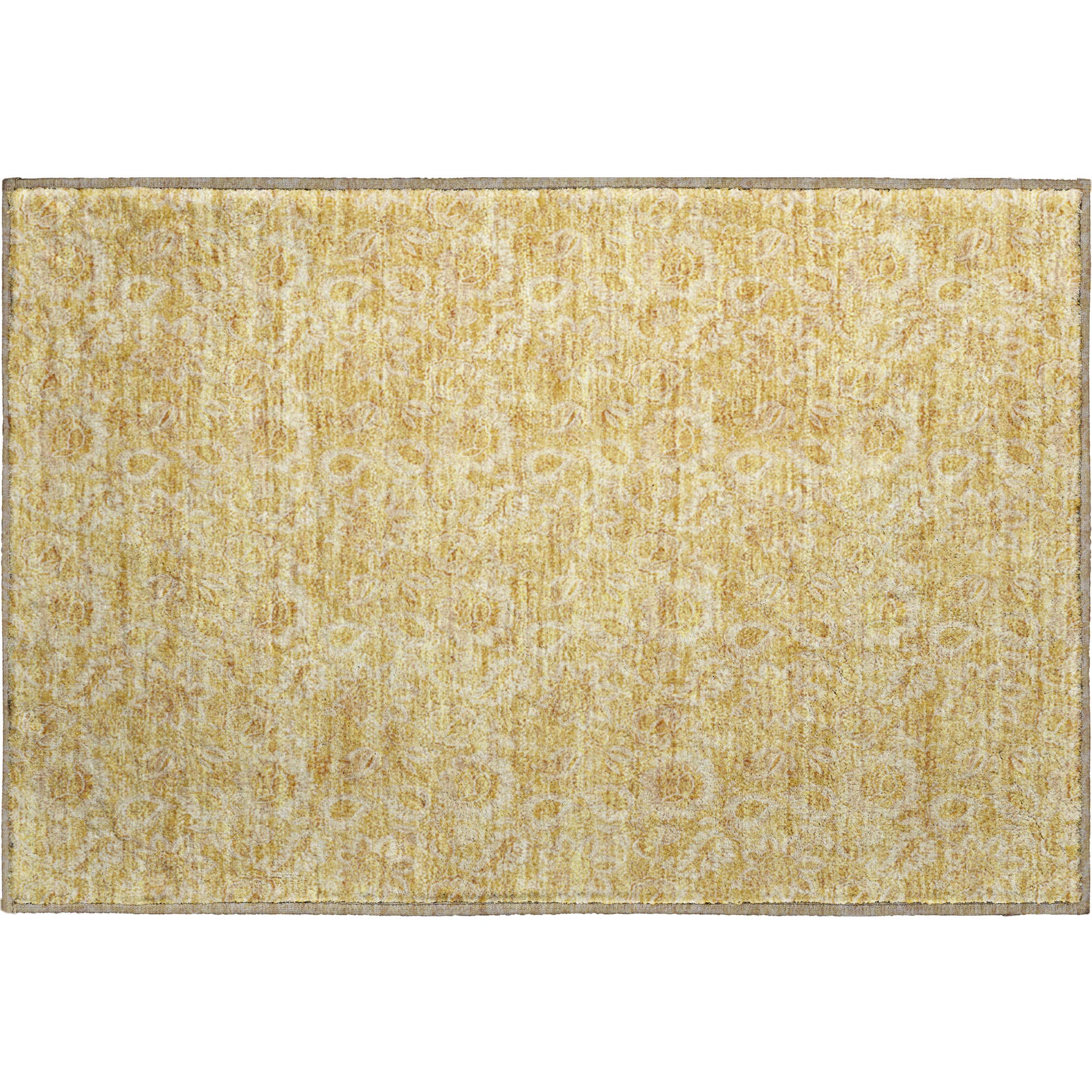 Havana Machine Washable Transitional Gold Rug 1'8" x 2'6" #shape_Rectangle