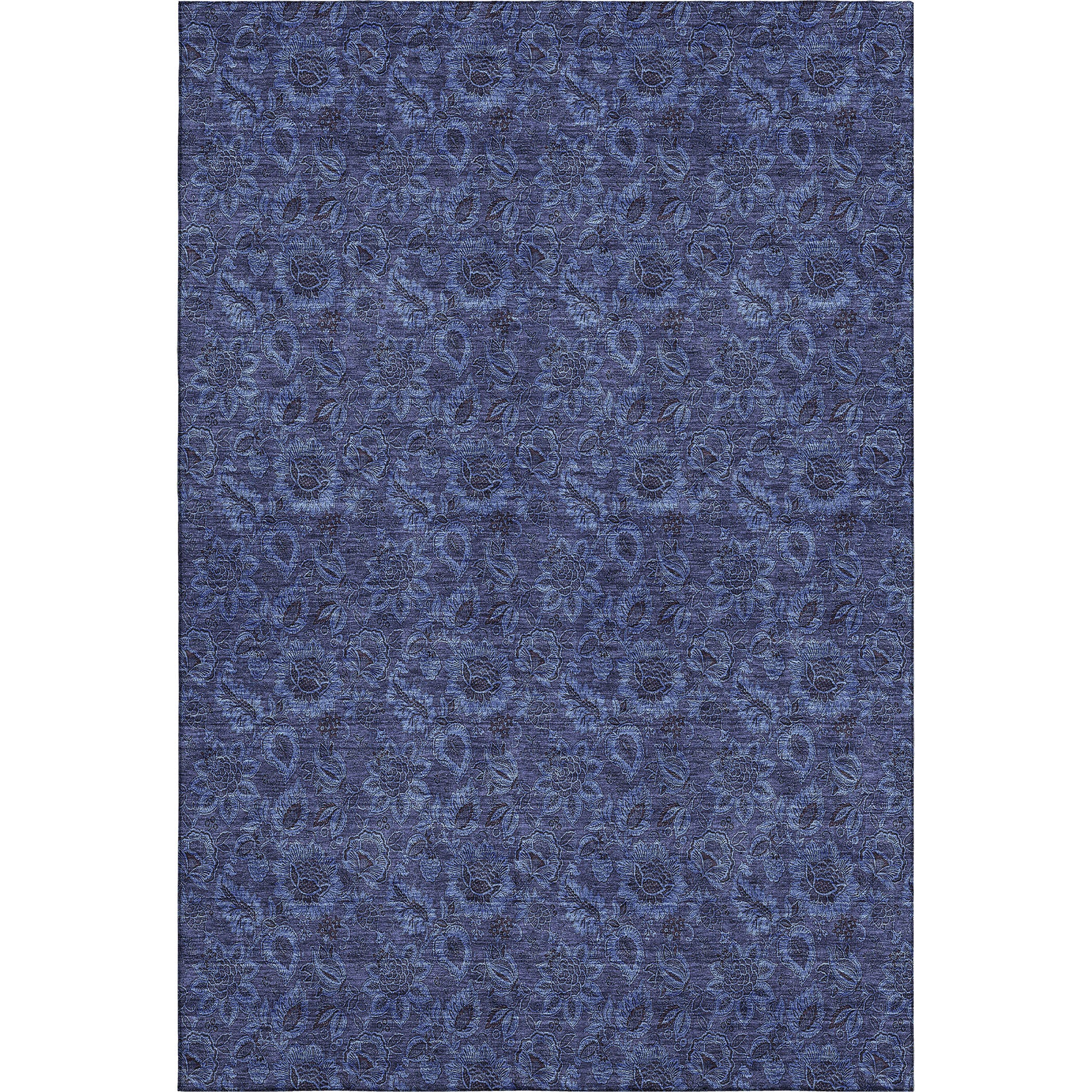 Havana Machine Washable Transitional Navy Blue Rug 2'6" x 3'10" #shape_Rectangle