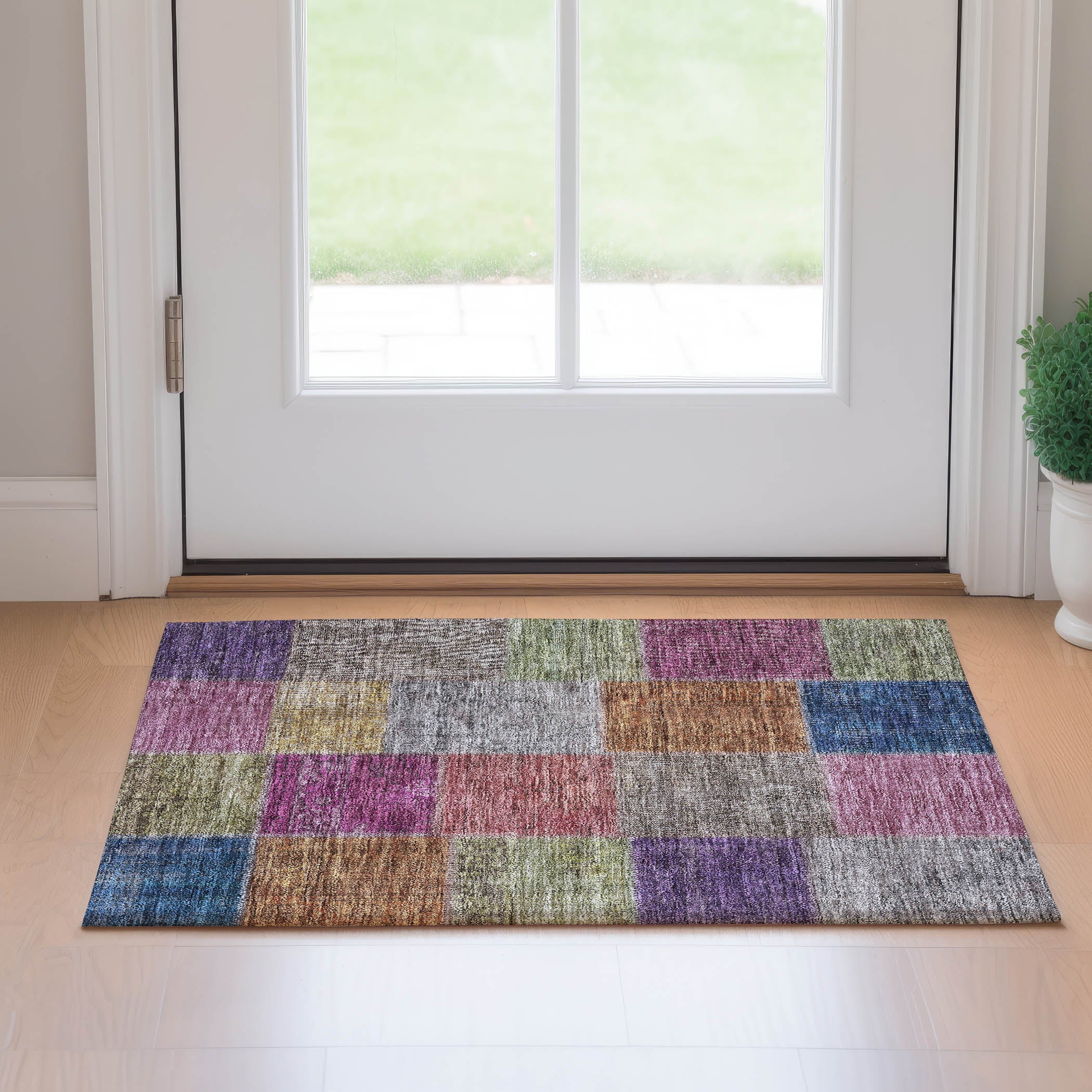 Havana Machine Washable Transitional Copper Orange Rug 1'8" x 2'6" #shape_Rectangle