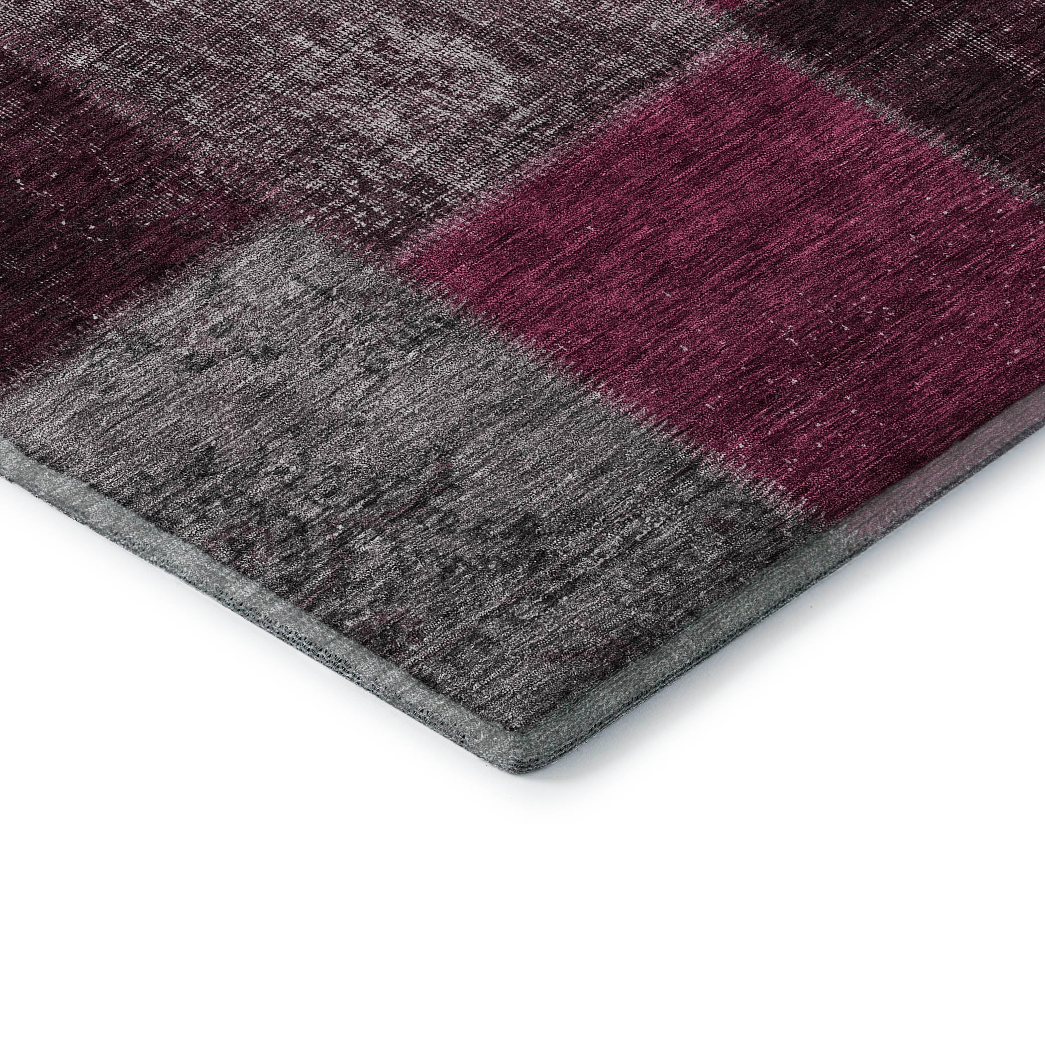 Havana Machine Washable Transitional Merlot Red Rug 1'8" x 2'6" #shape_Rectangle