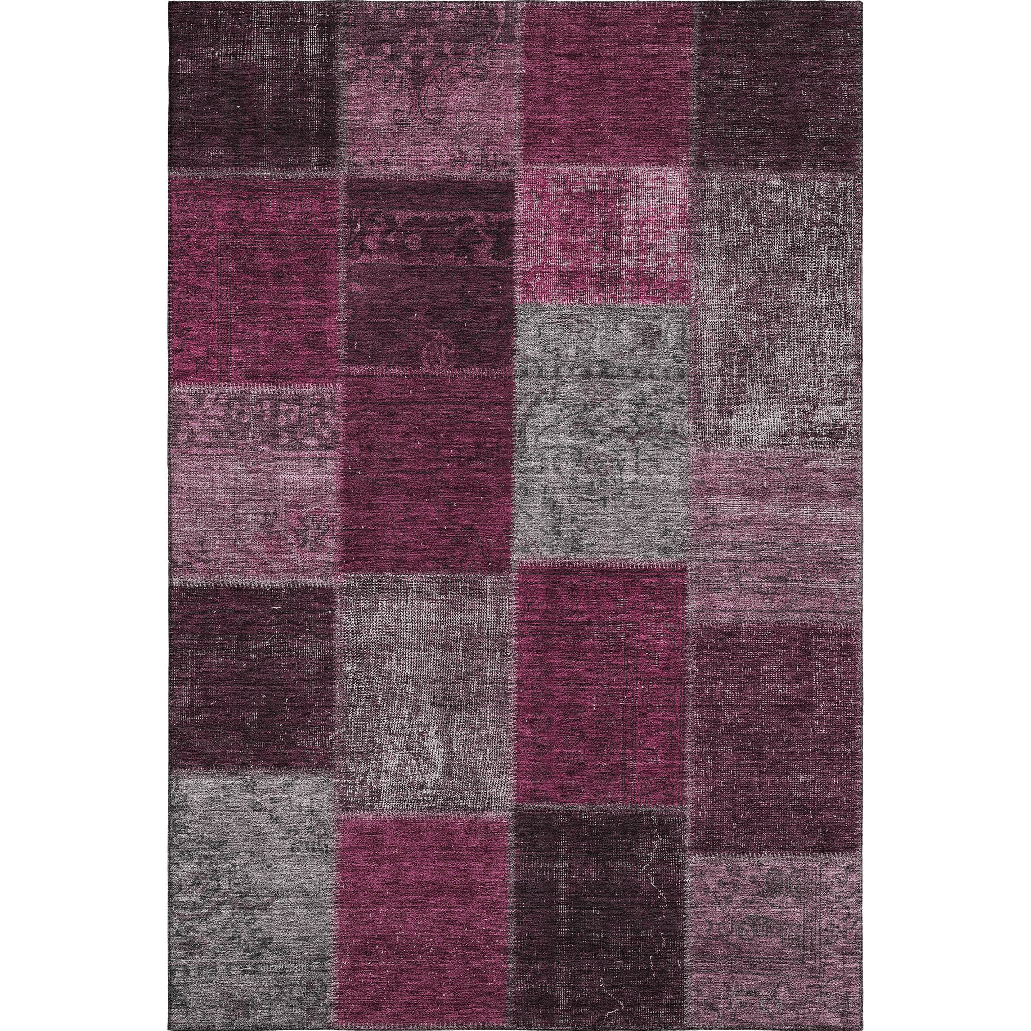 Havana Machine Washable Transitional Merlot Red Rug 2'6" x 3'10" #shape_Rectangle