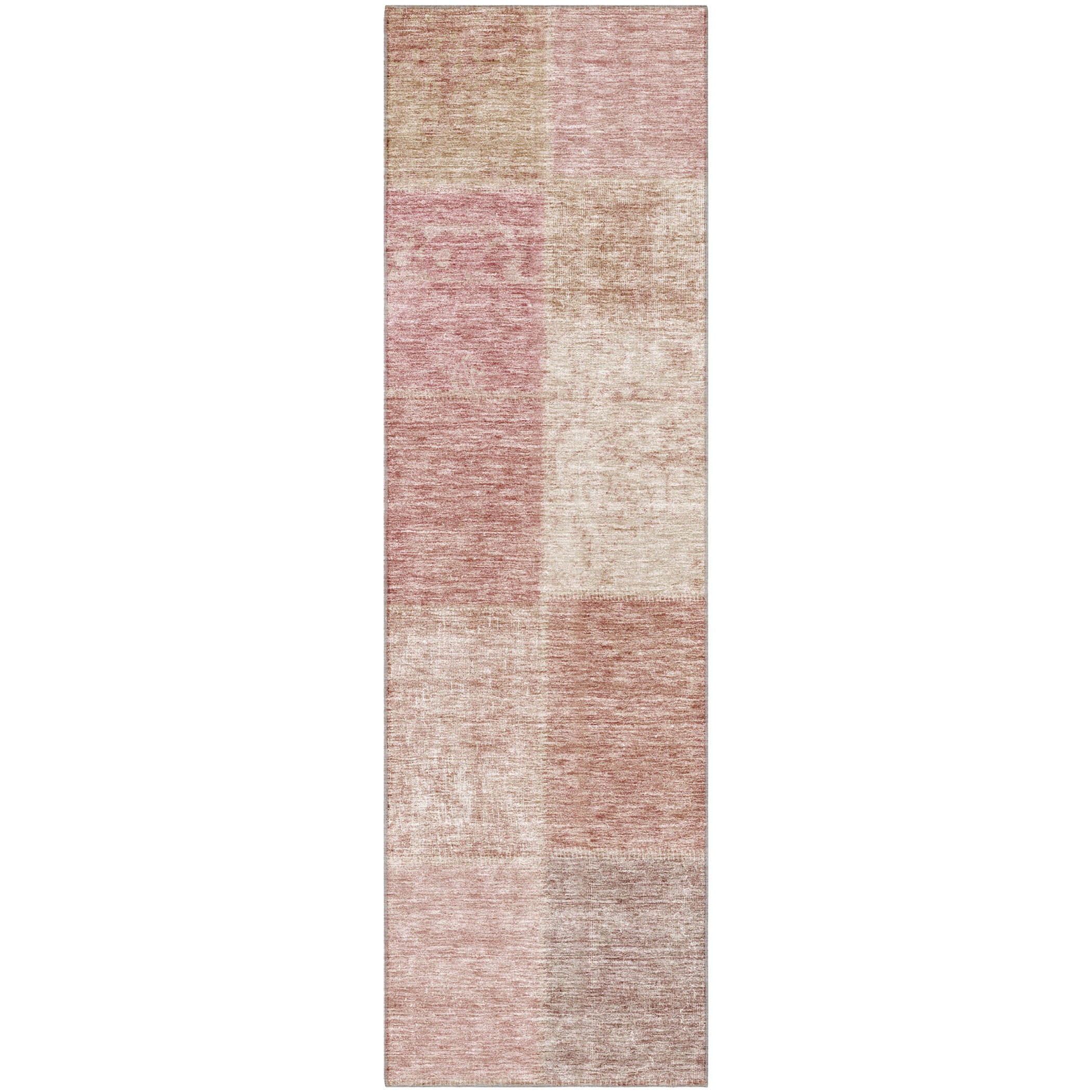 Dublin Machine Washable Transitional Blush Pink Rug 2'3" x 7'6" #shape_Runner