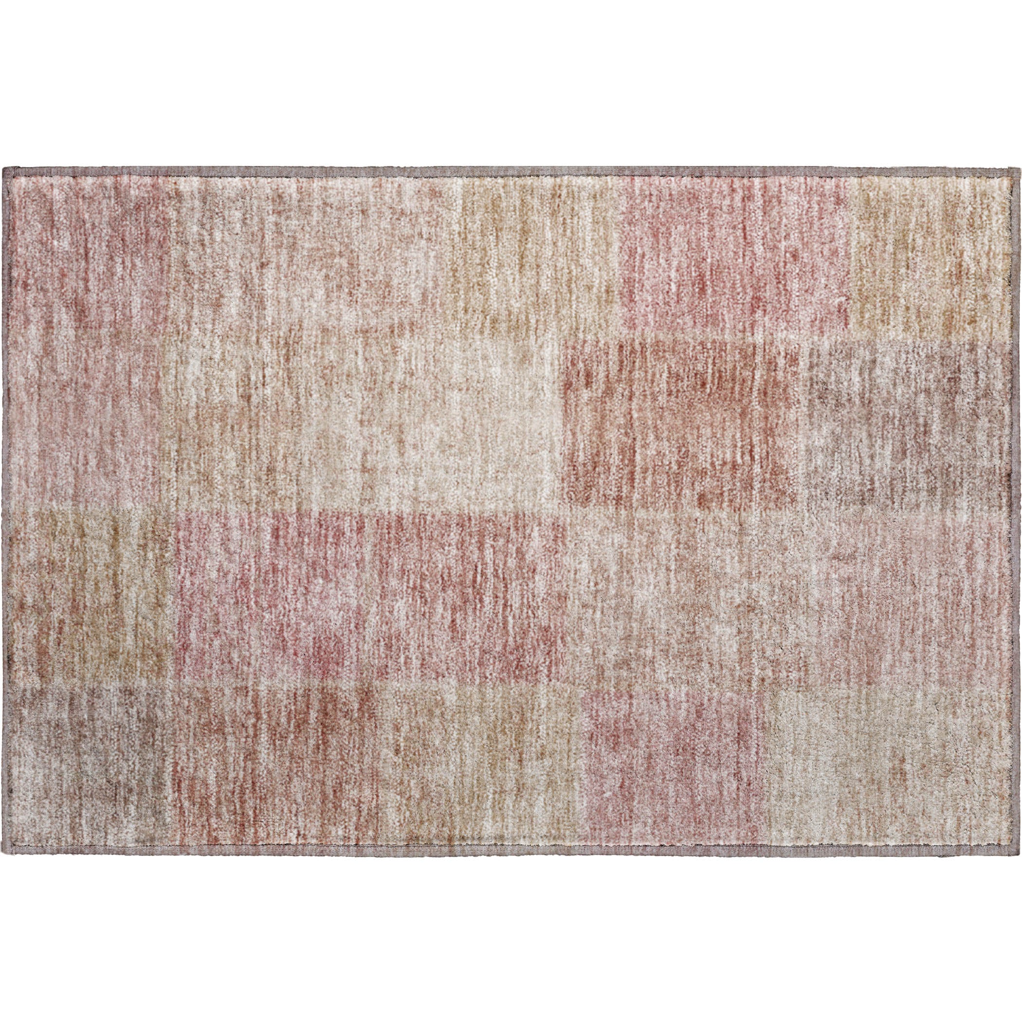 Dublin Machine Washable Transitional Blush Pink Rug 1'8" x 2'6" #shape_Rectangle