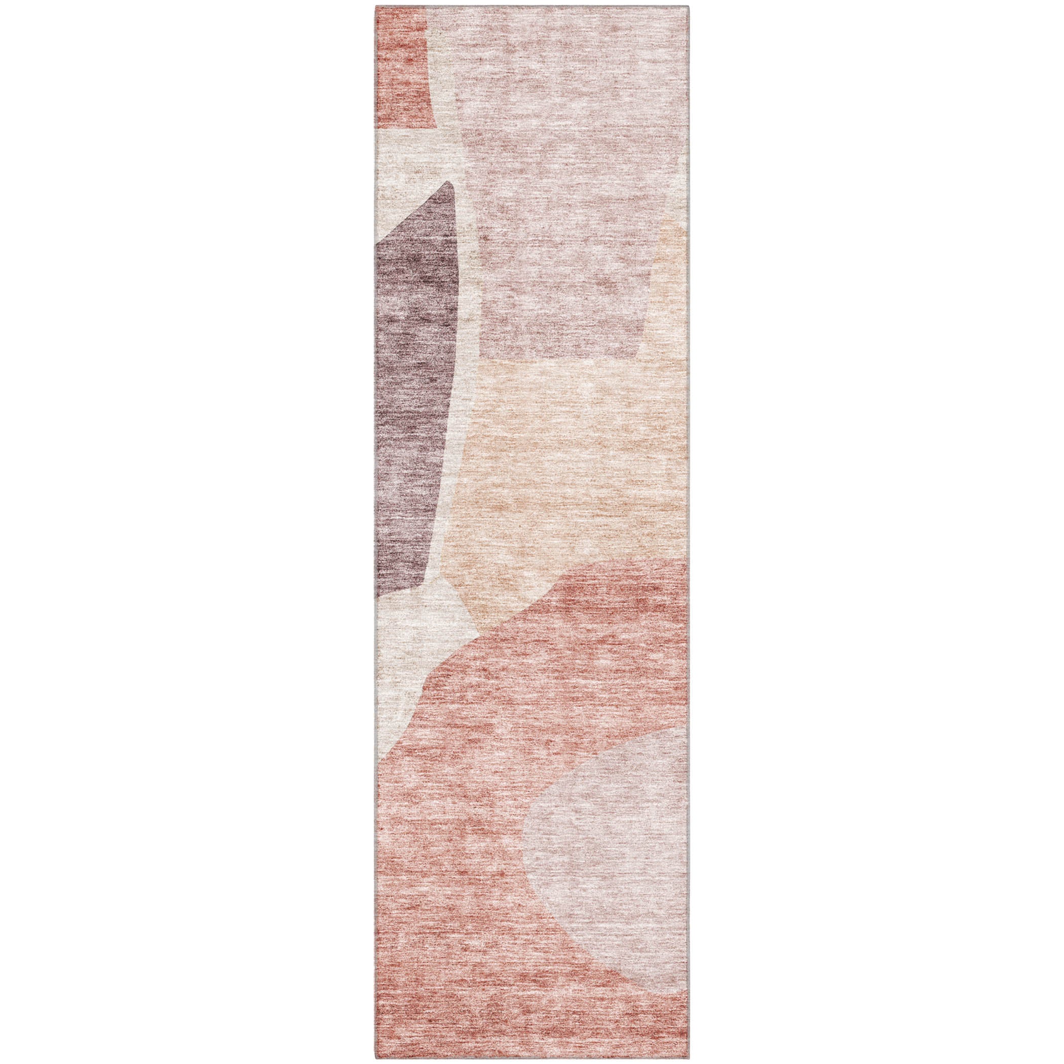 Montevideo Machine Washable Transitional Blush Pink Rug 2'3" x 7'6" #shape_Runner