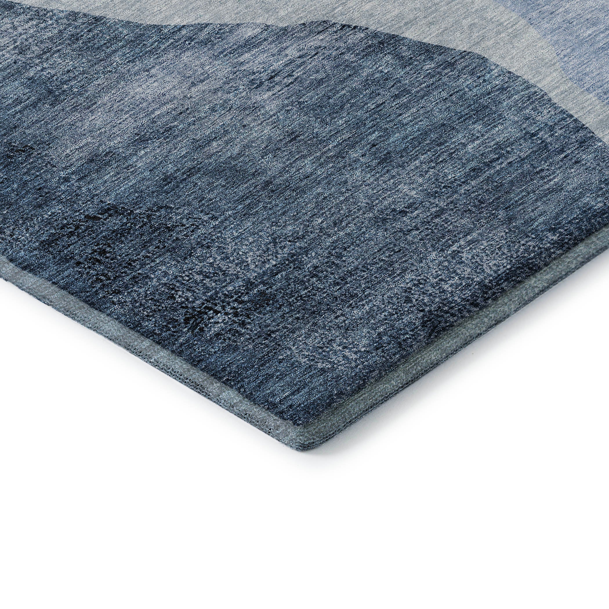 Seville Machine Washable Transitional Blue Rug 1'8" x 2'6" #shape_Rectangle