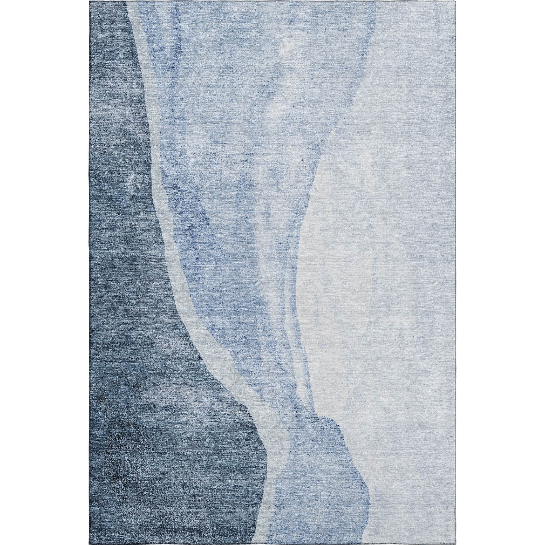 Seville Machine Washable Transitional Blue Rug 2'6" x 3'10" #shape_Rectangle