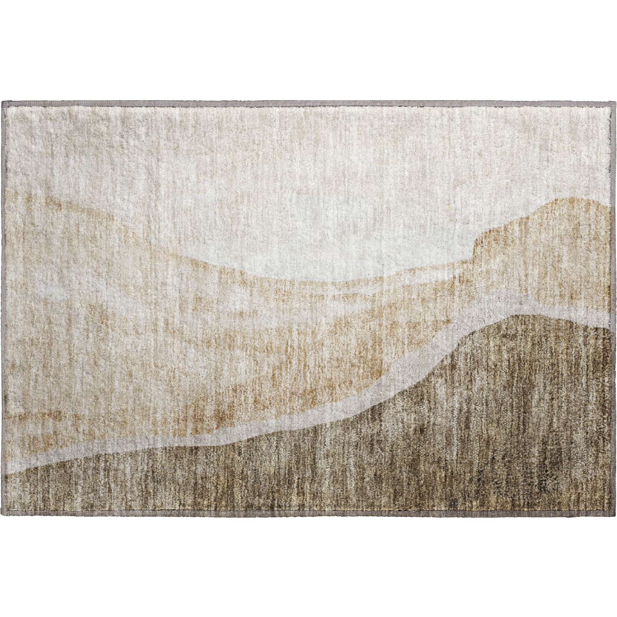 Seville Machine Washable Transitional Brown Rug 1'8" x 2'6" #shape_Rectangle