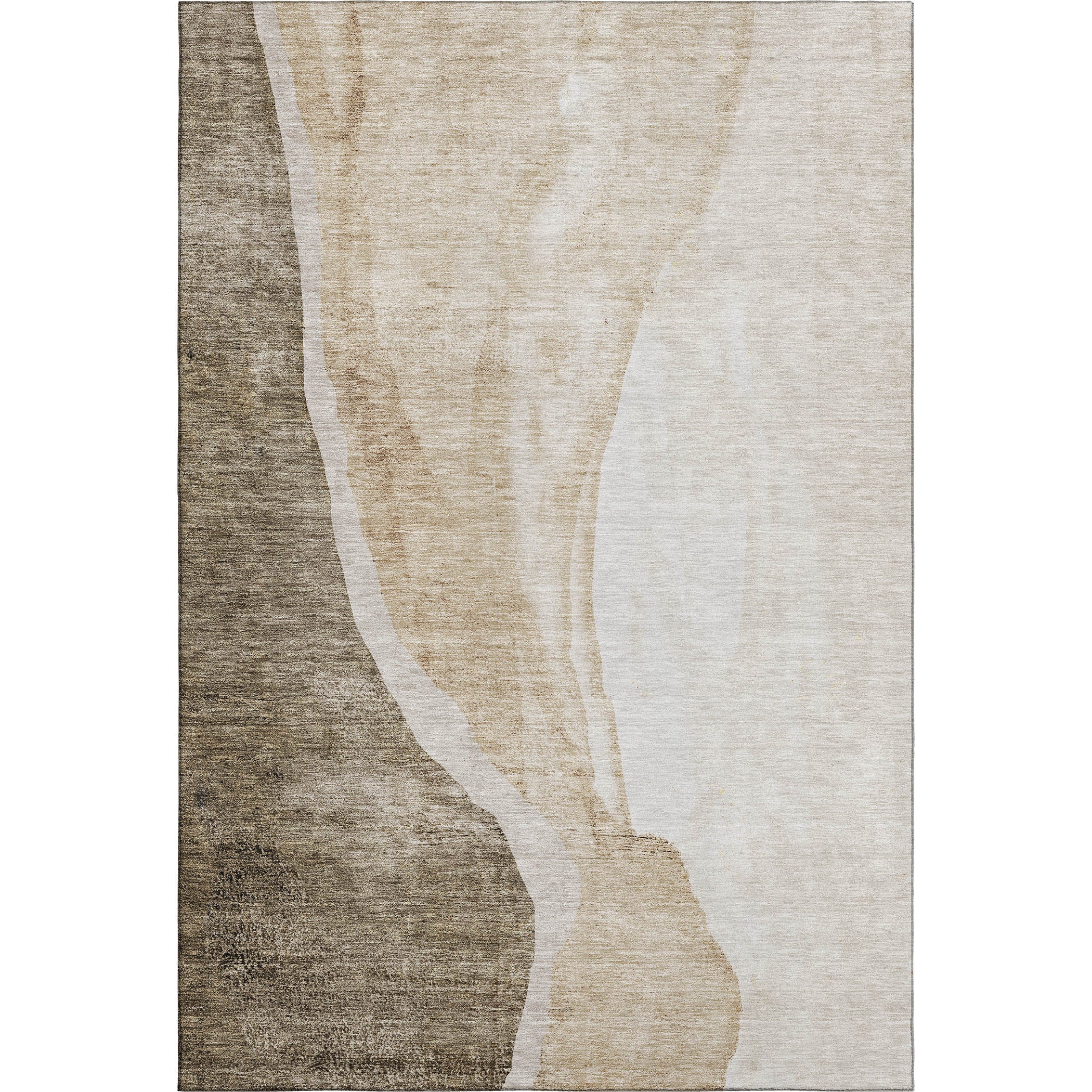 Seville Machine Washable Transitional Brown Rug 2'6" x 3'10" #shape_Rectangle