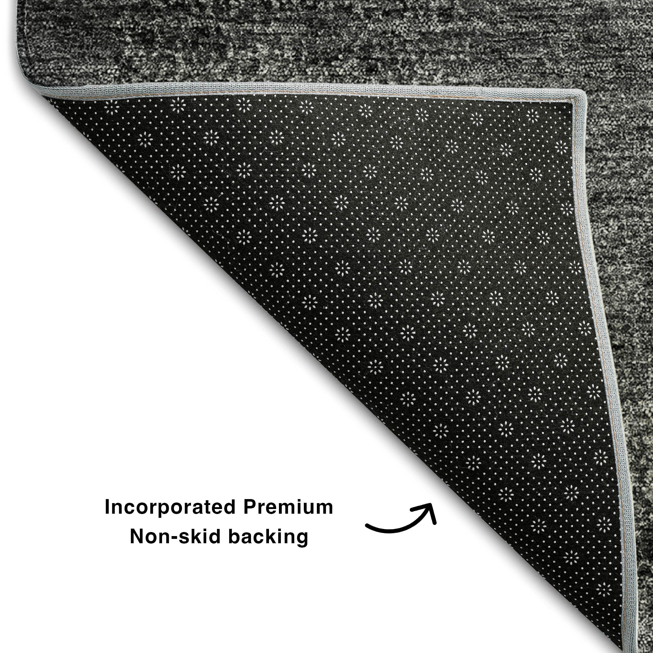 Seville Machine Washable Transitional Gray Rug 1'8" x 2'6" #shape_Rectangle