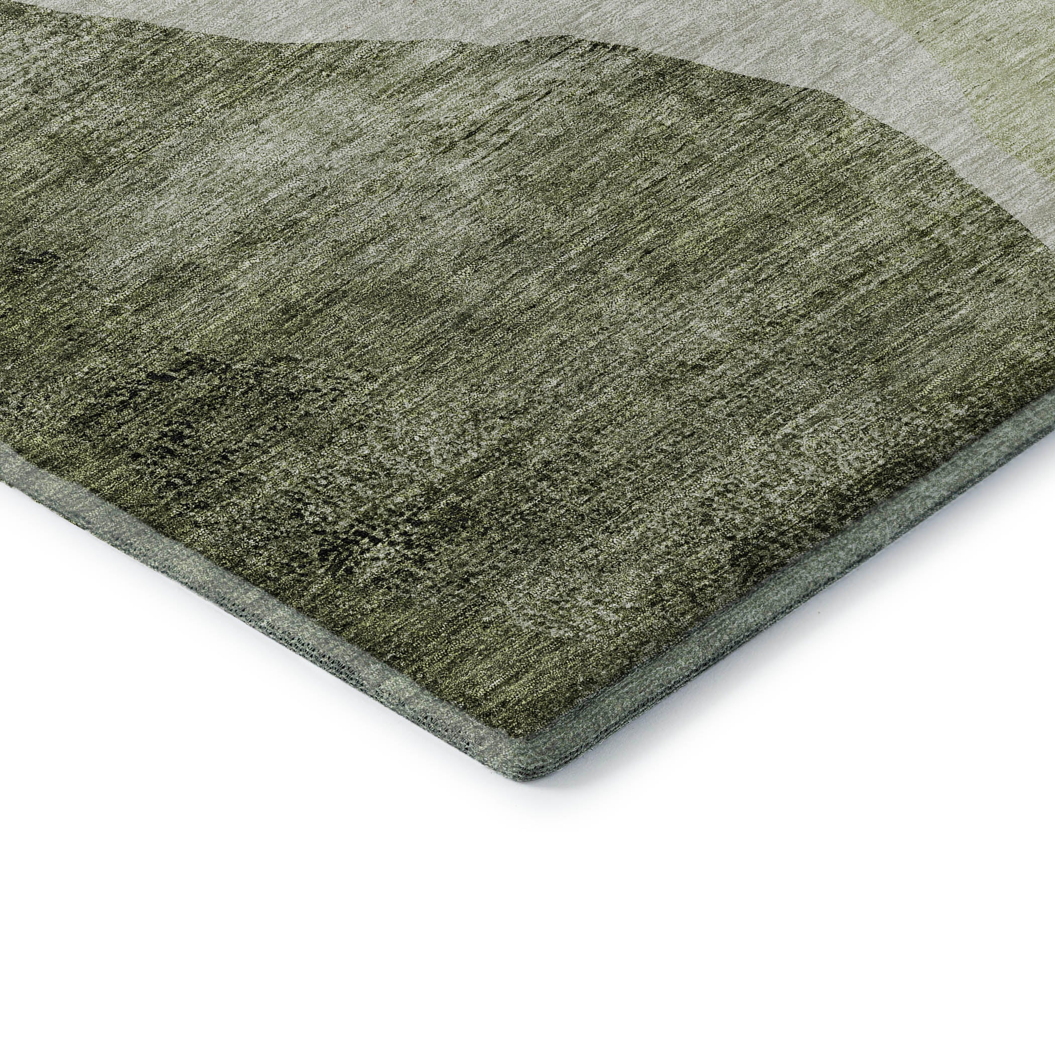 Seville Machine Washable Transitional Olive Green Rug 1'8" x 2'6" #shape_Rectangle