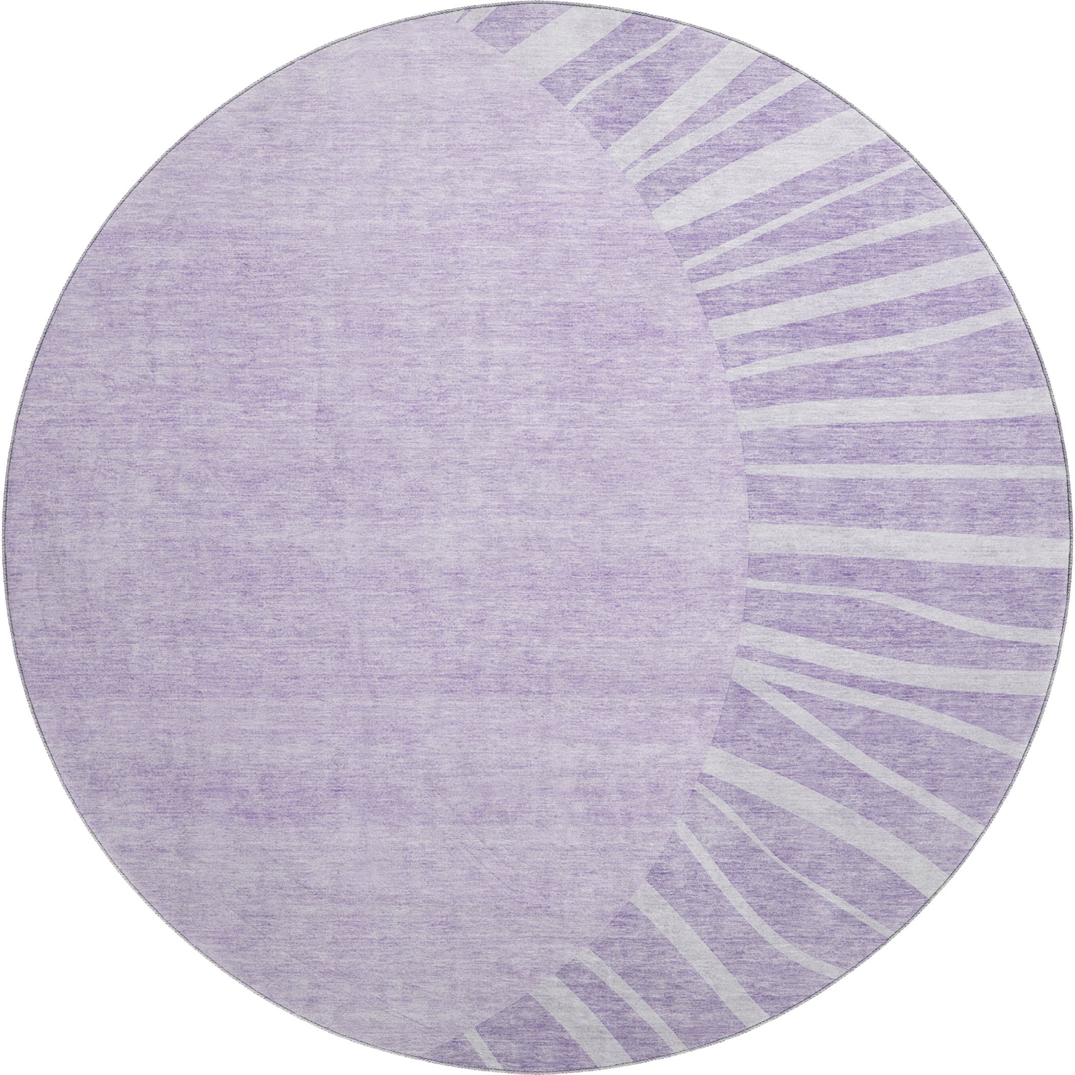 Ghent Machine Washable Transitional Lavender Purple Rug 8' x 8' #shape_Round