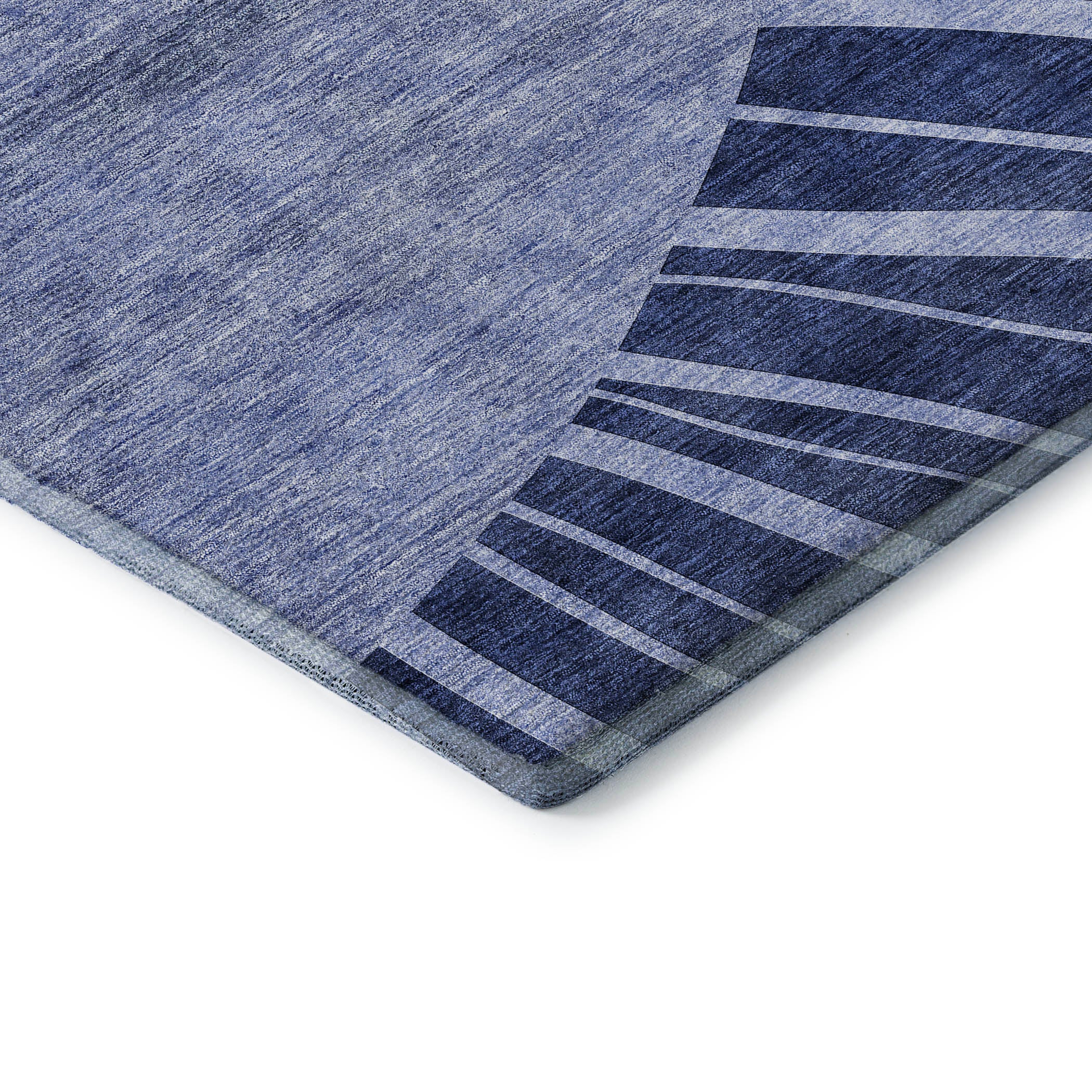 Ghent Machine Washable Transitional Navy Blue Rug 1'8" x 2'6" #shape_Rectangle