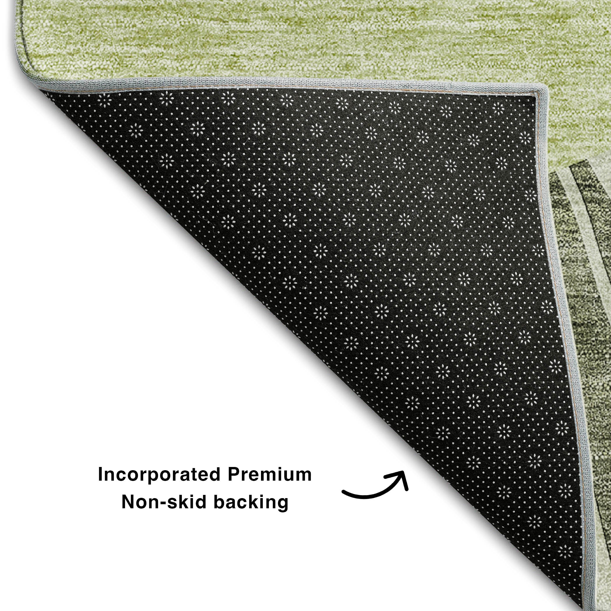 Ghent Machine Washable Transitional Olive Green Rug 1'8" x 2'6" #shape_Rectangle