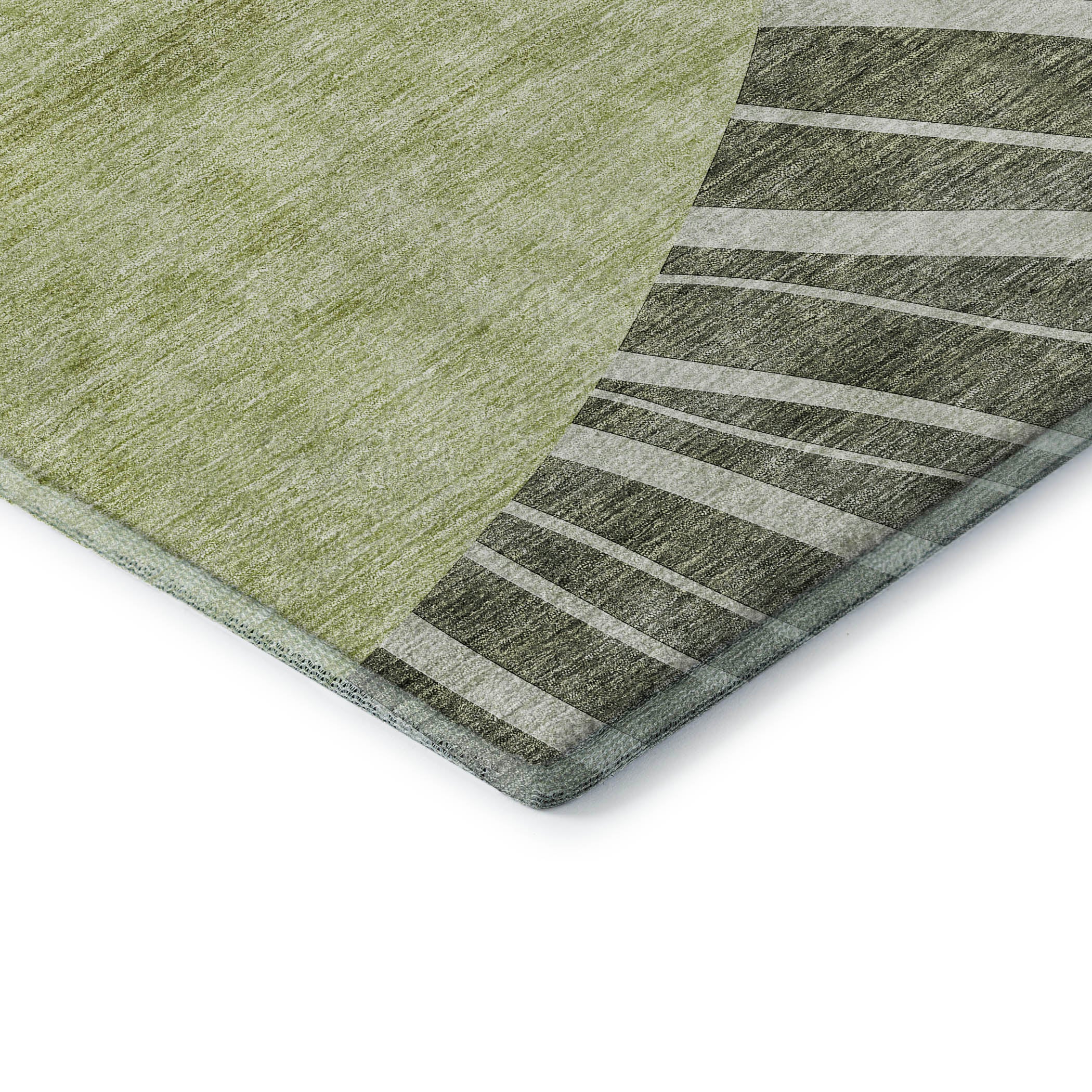 Ghent Machine Washable Transitional Olive Green Rug 1'8" x 2'6" #shape_Rectangle