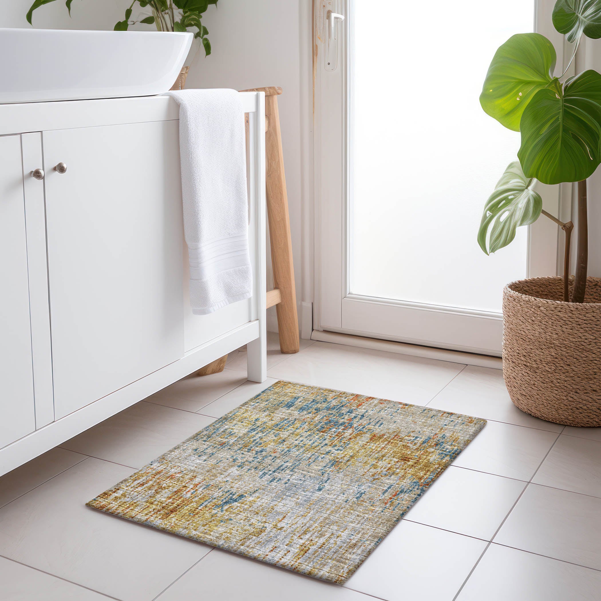 Bruges Machine Washable Transitional Gilded Multi Rug 1'8" x 2'6" #shape_Rectangle