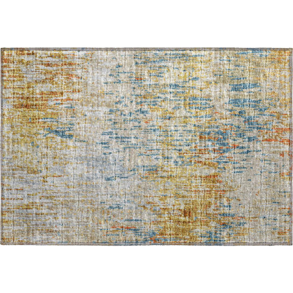 Bruges Machine Washable Transitional Gilded Multi Rug 1'8" x 2'6"