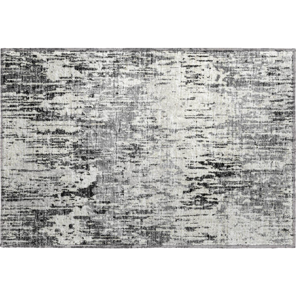 Bruges Machine Washable Transitional Gray Black Rug 1'8" x 2'6"