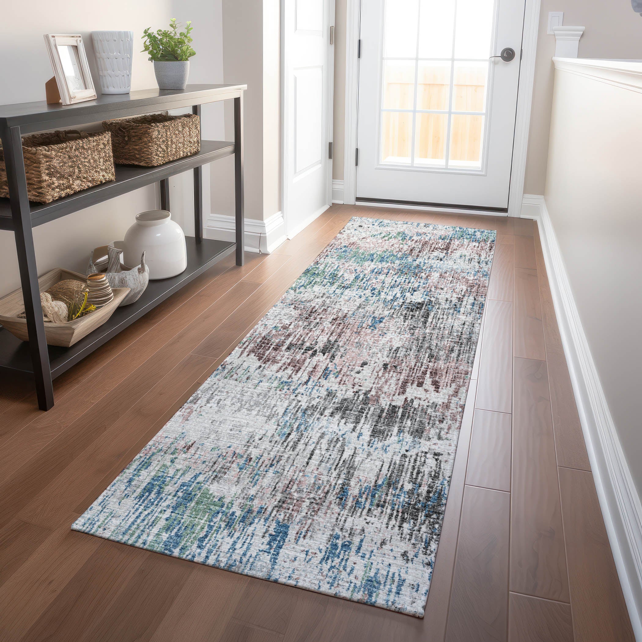 Bruges Machine Washable Transitional Multi Rug 2'3" x 7'6" #shape_Runner