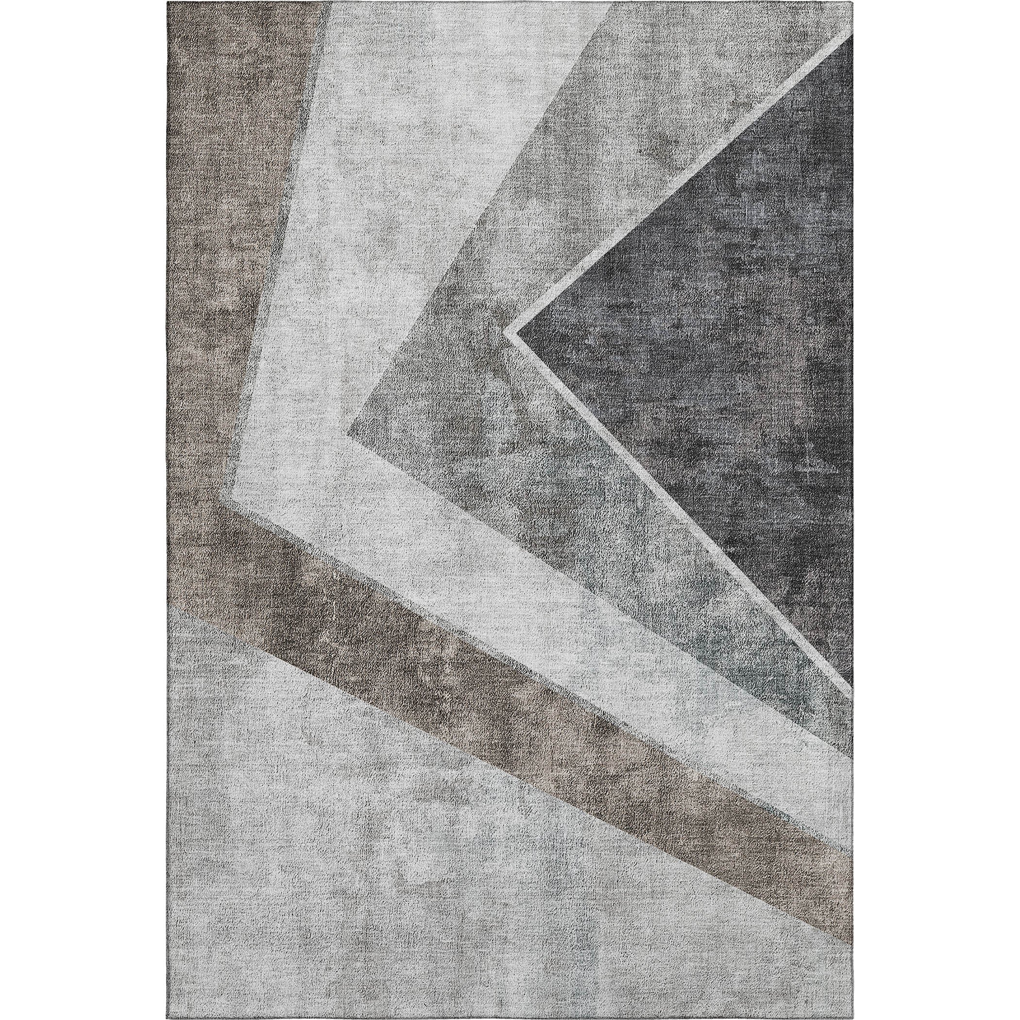 Lucerne Machine Washable Transitional Gray Rug 2'6" x 3'10" #shape_Rectangle