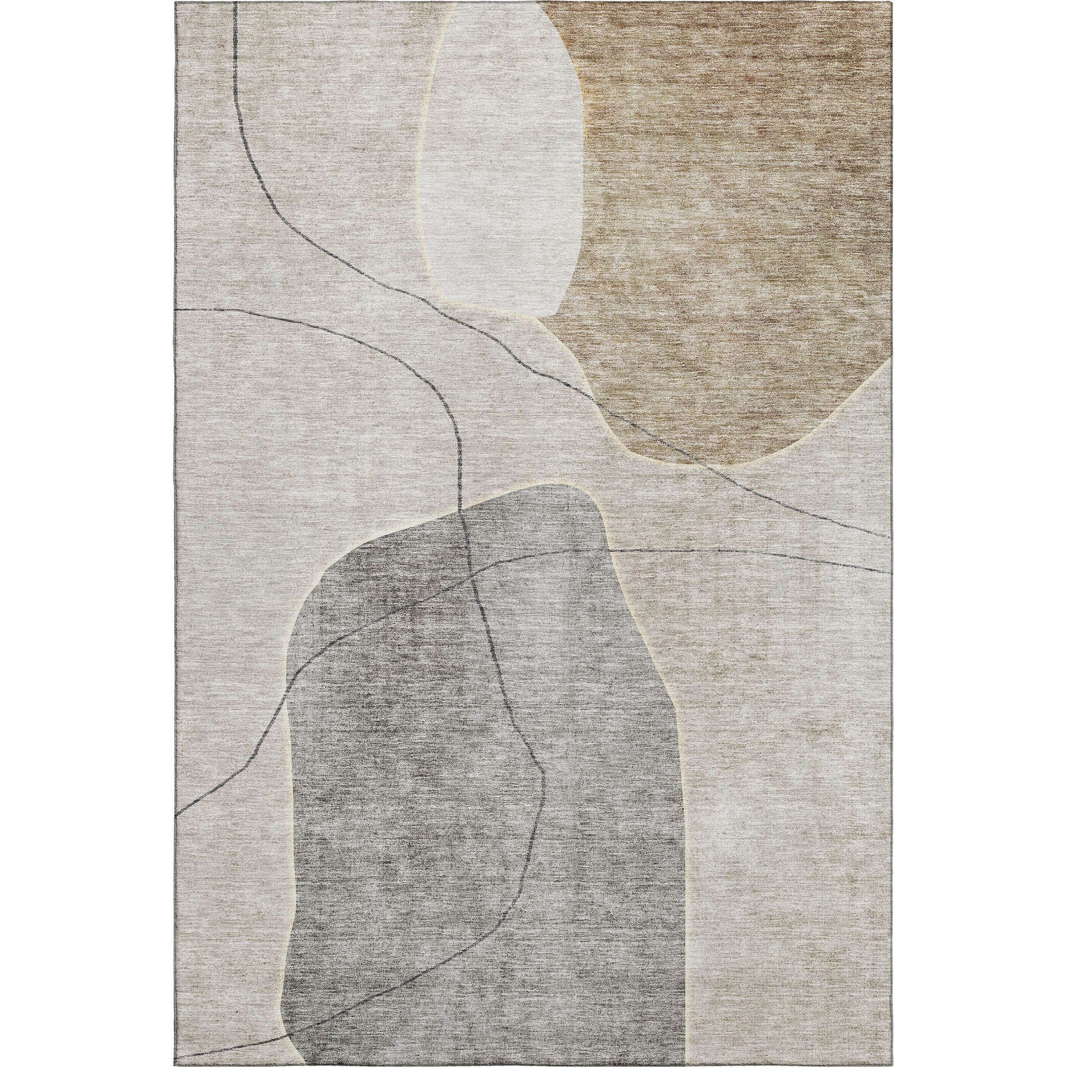 Cairo Machine Washable Transitional Beige Brown Rug 2'6" x 3'10" #shape_Rectangle
