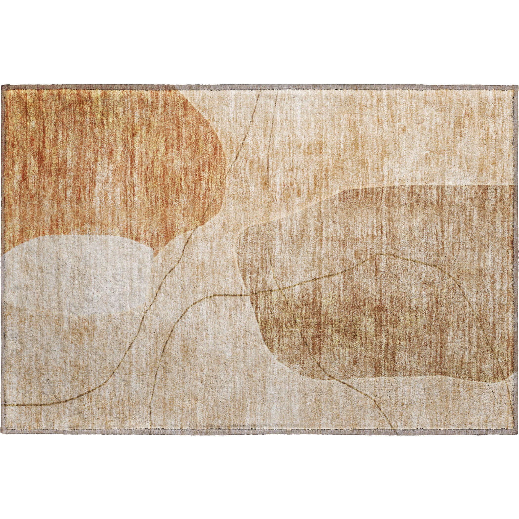 Cairo Machine Washable Transitional Paprika Orange Rug 1'8" x 2'6" #shape_Rectangle