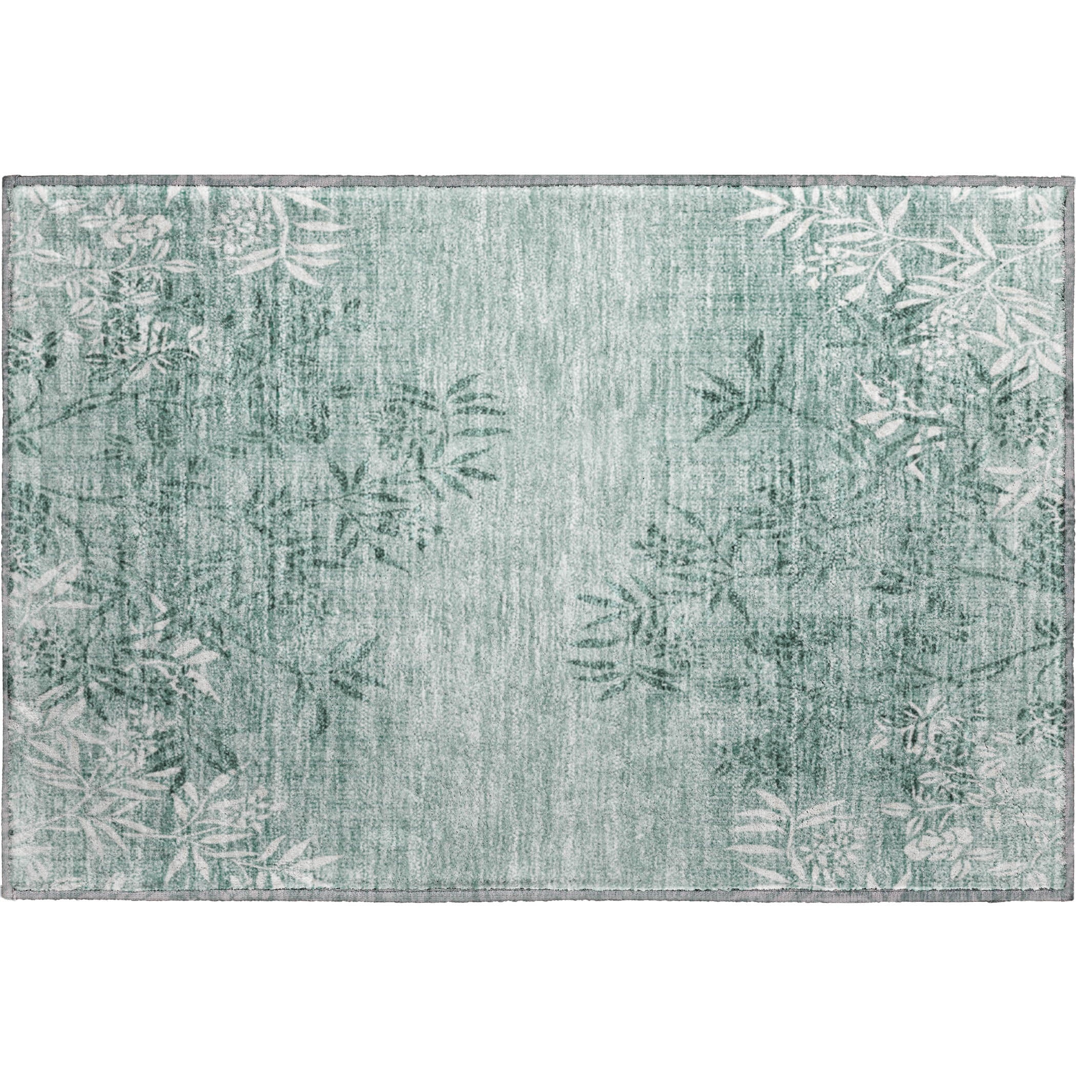 Queenstown Machine Washable Transitional Sage Green Rug 1'8" x 2'6" #shape_Rectangle
