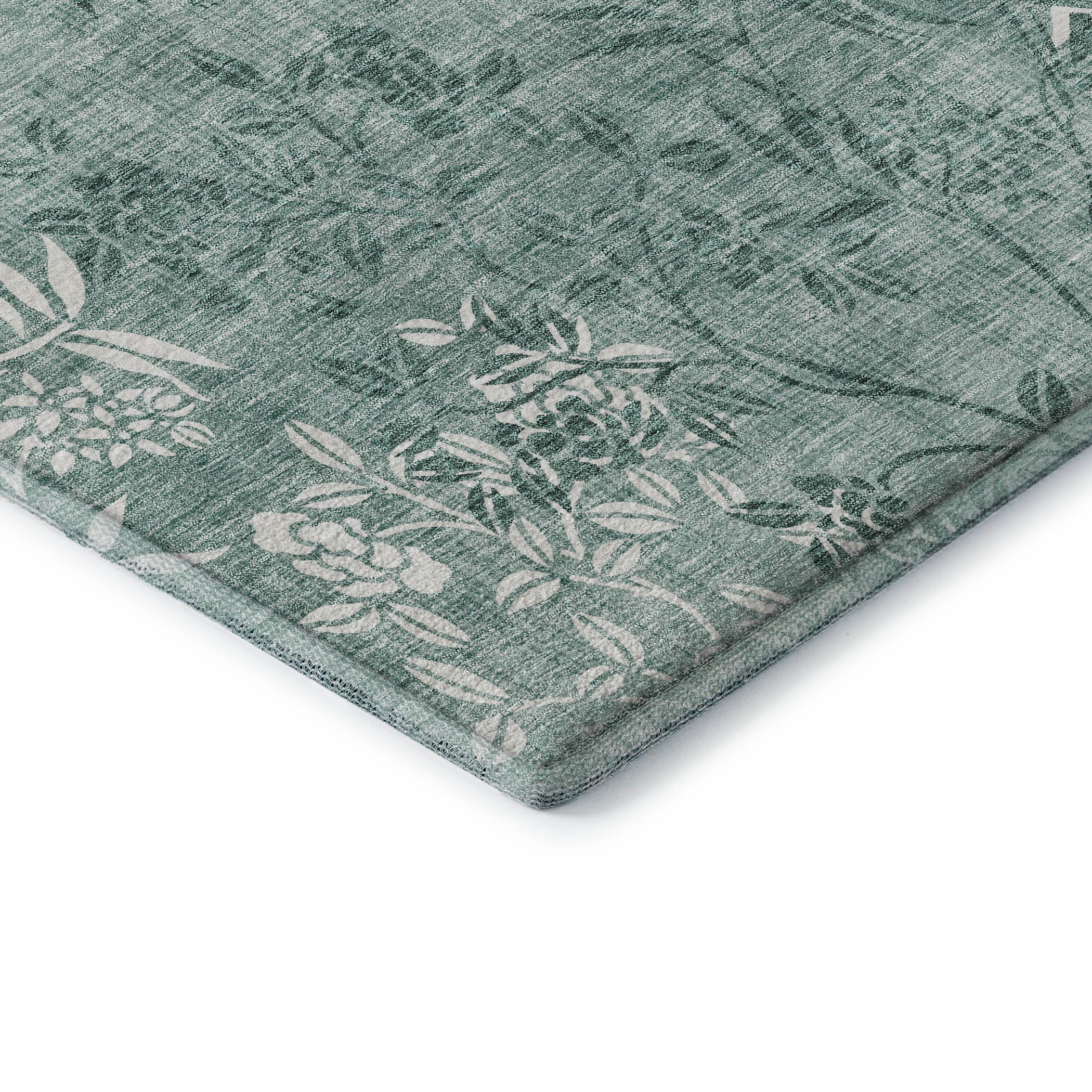 Queenstown Machine Washable Transitional Sage Green Rug 1'8" x 2'6" #shape_Rectangle