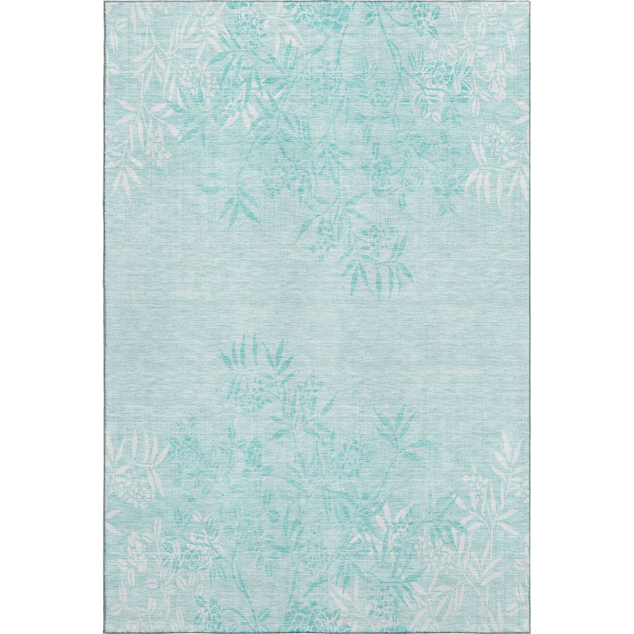 Queenstown Machine Washable Transitional Teal Rug 2'6" x 3'10" #shape_Rectangle